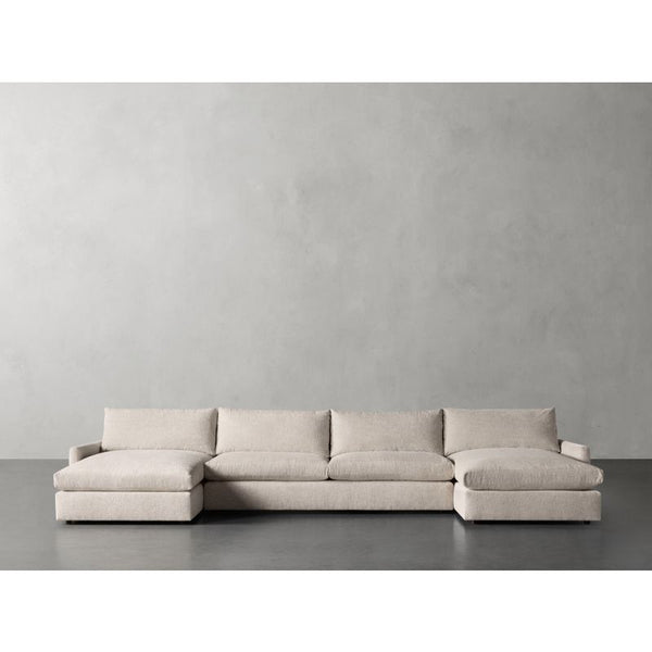 Modern Elgeant Boucle U-Shape Sofa - 360x166x85x85 cm - By Alhome