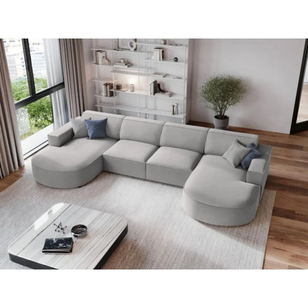 Modern Boucle U-Shape Sofa - 360x166x85x85 cm - By Alhome