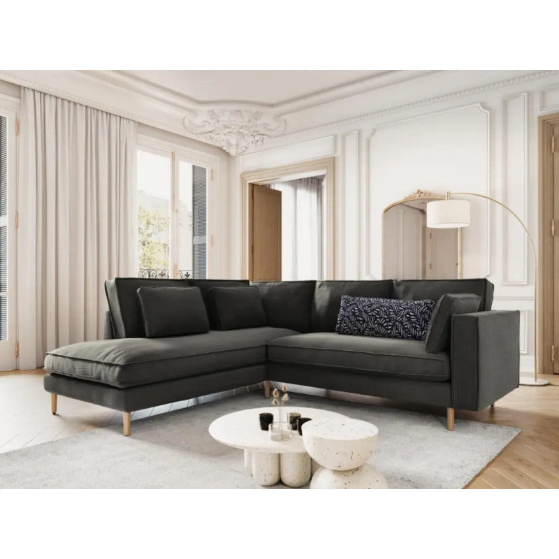 Modern Linen Corner Sofa - 280x200x85x85 cm - By Alhome