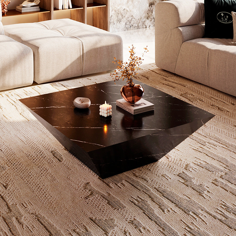 طاولة وسط رخام مركينا - لون أسود 