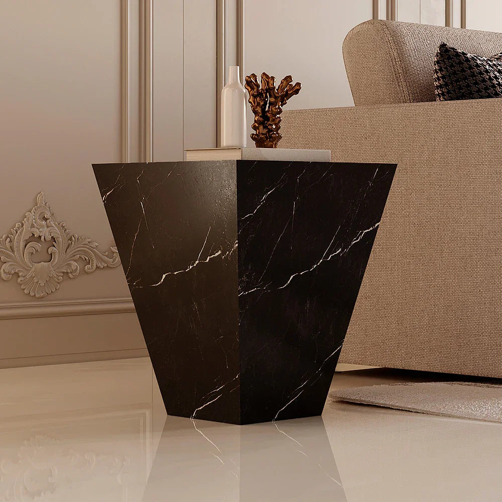 Noir Modern Estorio Marble Side Table By Alhome - 11011014