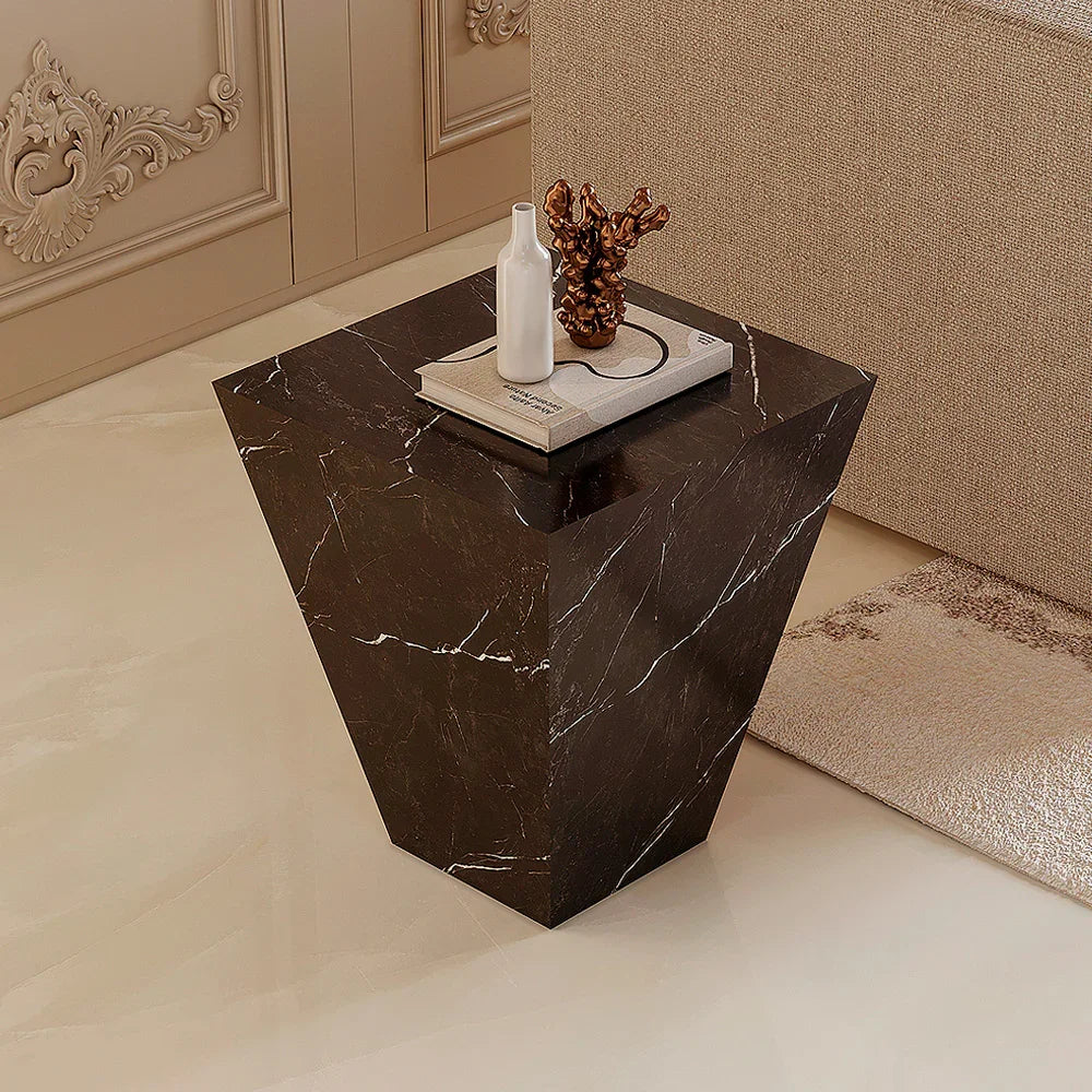 Noir Modern Estorio Marble Side Table By Alhome - 11011014