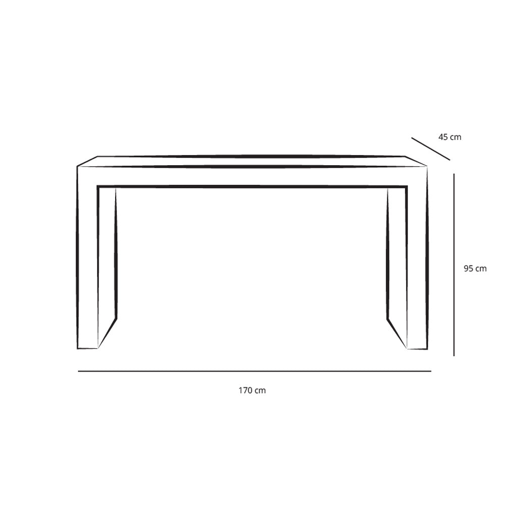 Timeless Engineered Wood Console Table by Alhome - 170x45x95 cm - Brown