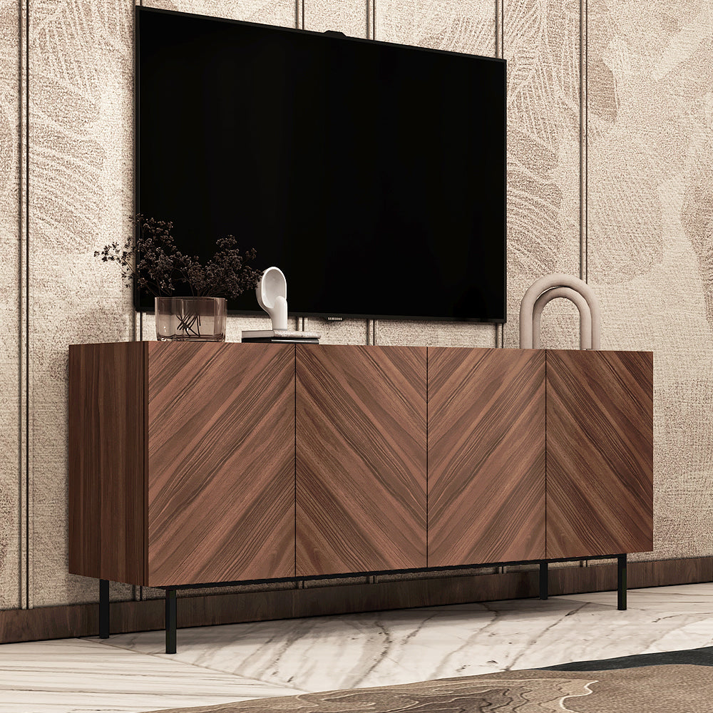 Contemporary Wooden Buffet - Streamlined Elegance By Alhome - 110110498