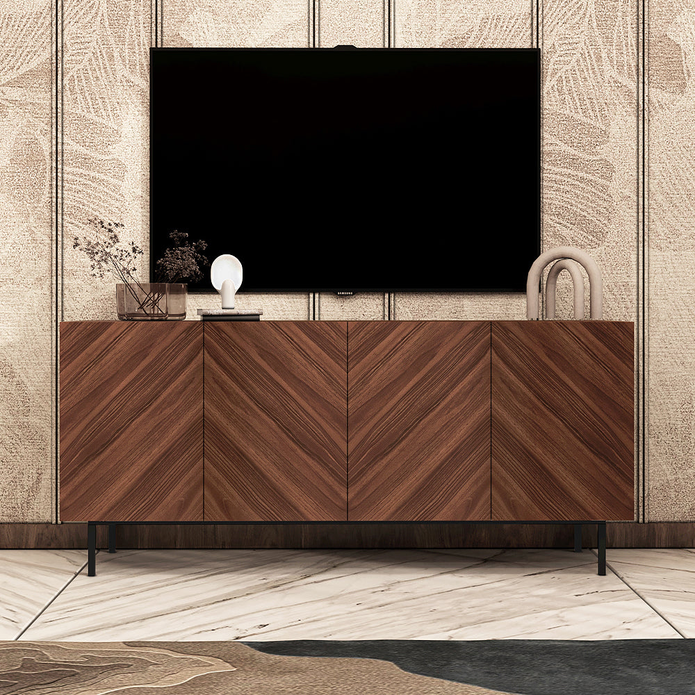 Contemporary Wooden Buffet - Streamlined Elegance By Alhome - 110110498