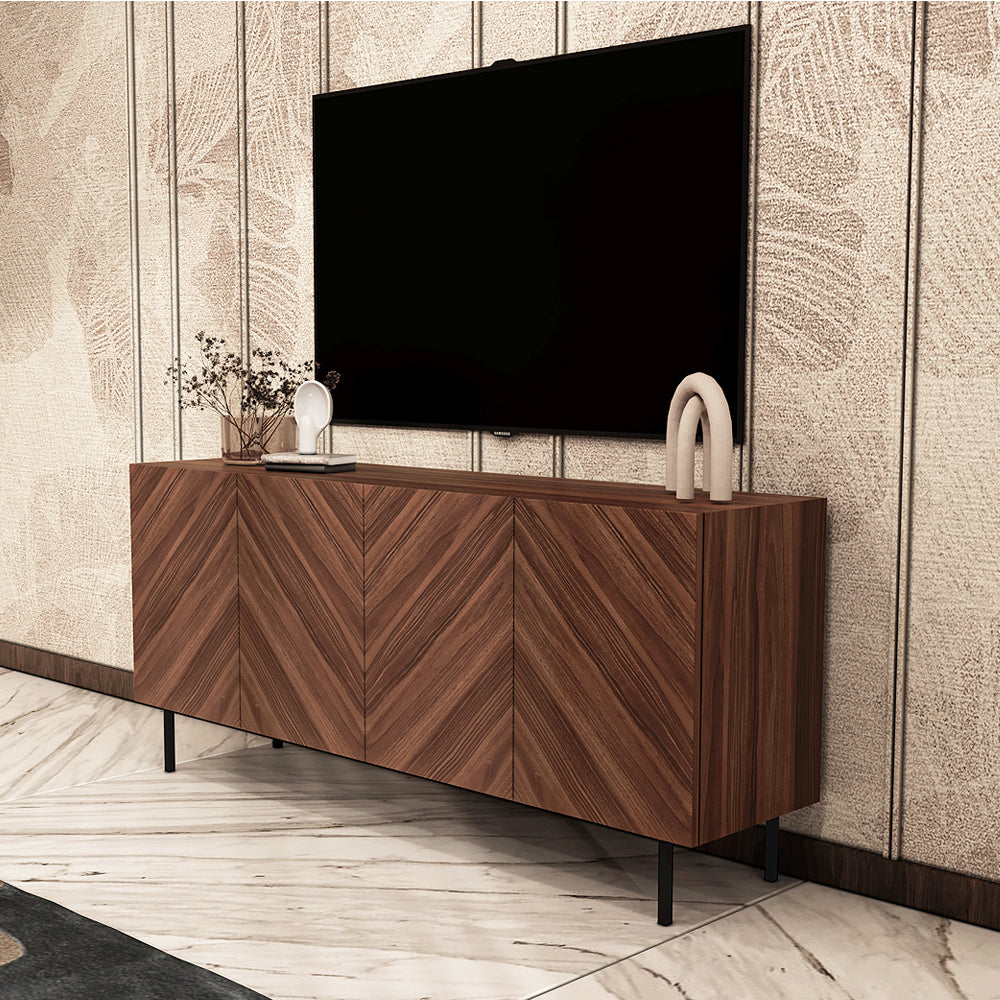 Contemporary Wooden Buffet - Streamlined Elegance By Alhome - 110110498