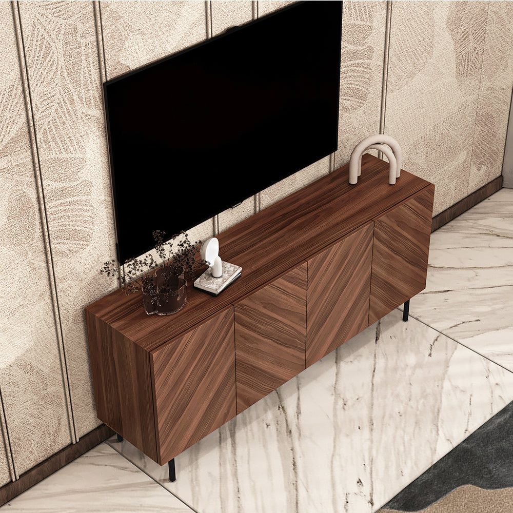 Contemporary Wooden Buffet - Streamlined Elegance By Alhome - 110110498