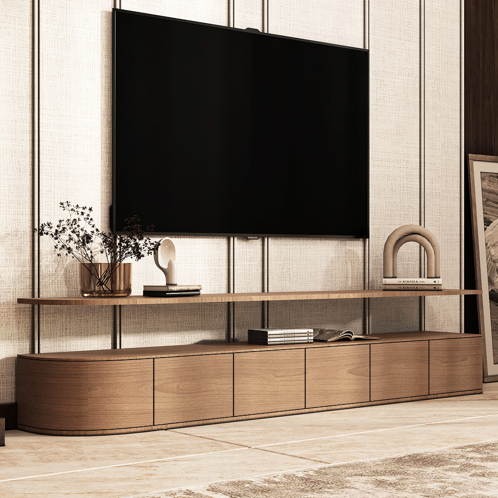 Engineered Wood TV Unit - 240x37x50 cm - Brown By Alhome - 110110608