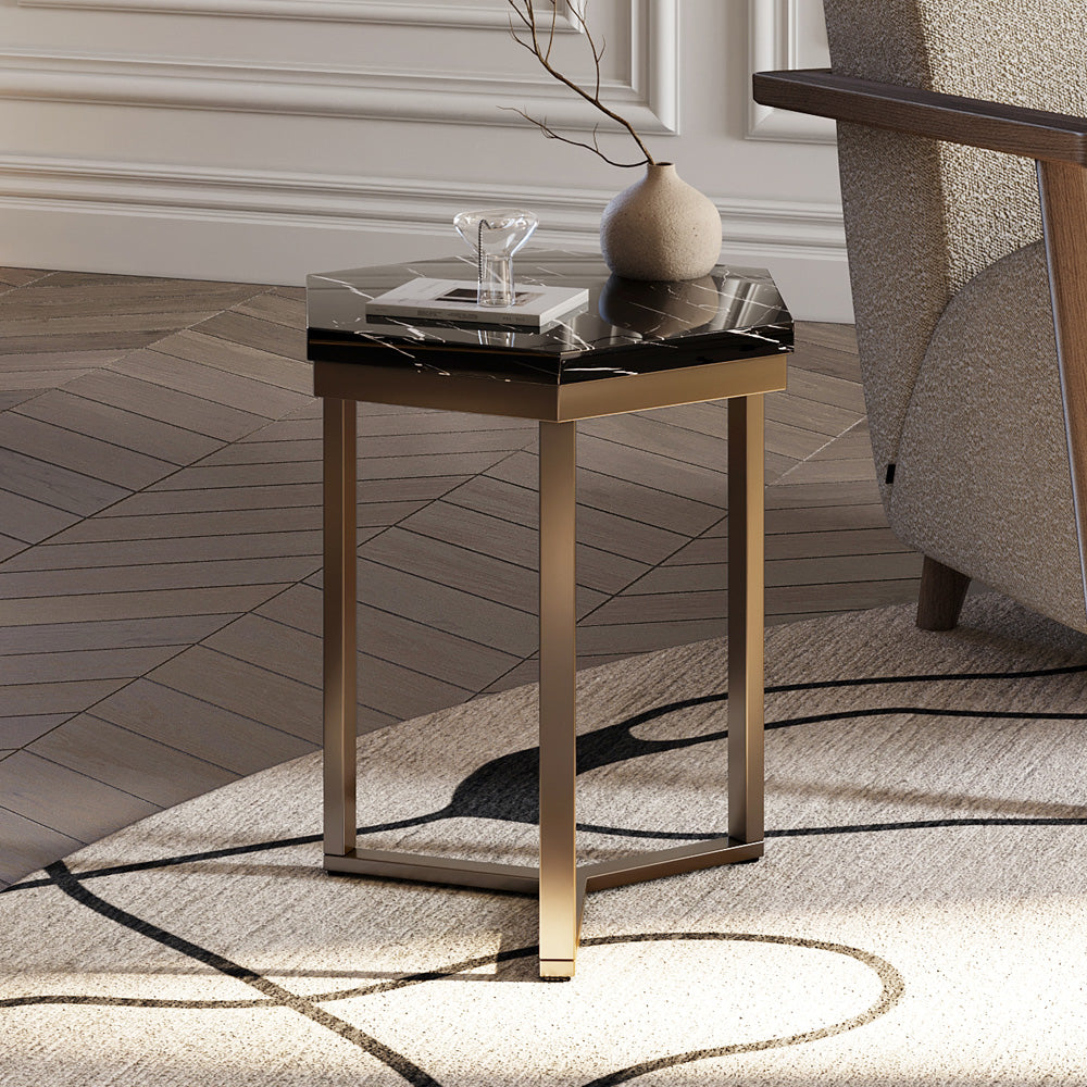 Luxurious Marble Haven: Contemporary Side Table By Alhome