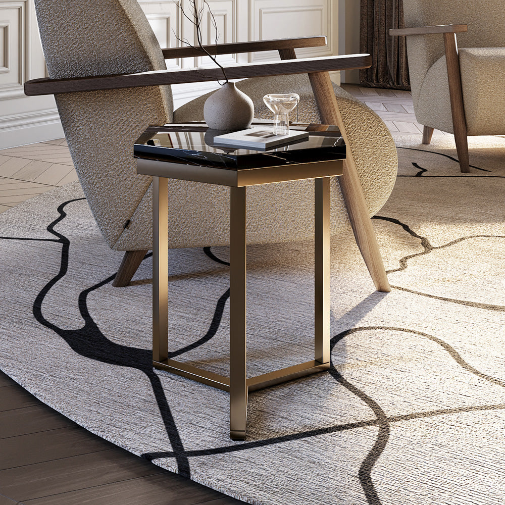 Luxurious Marble Haven: Contemporary Side Table By Alhome