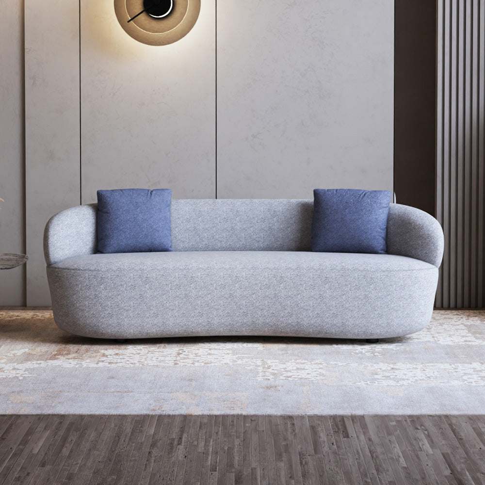 Alhome Gray Boucle 3 Seater Sofa - 110110905