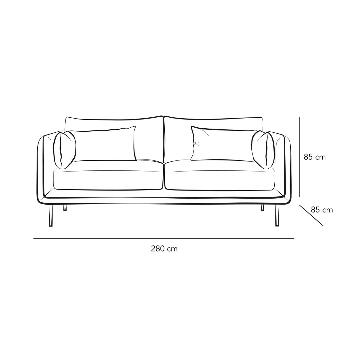 Neutral Harmony: Beige 3-Seater Sofa By Alhome - ALHOME