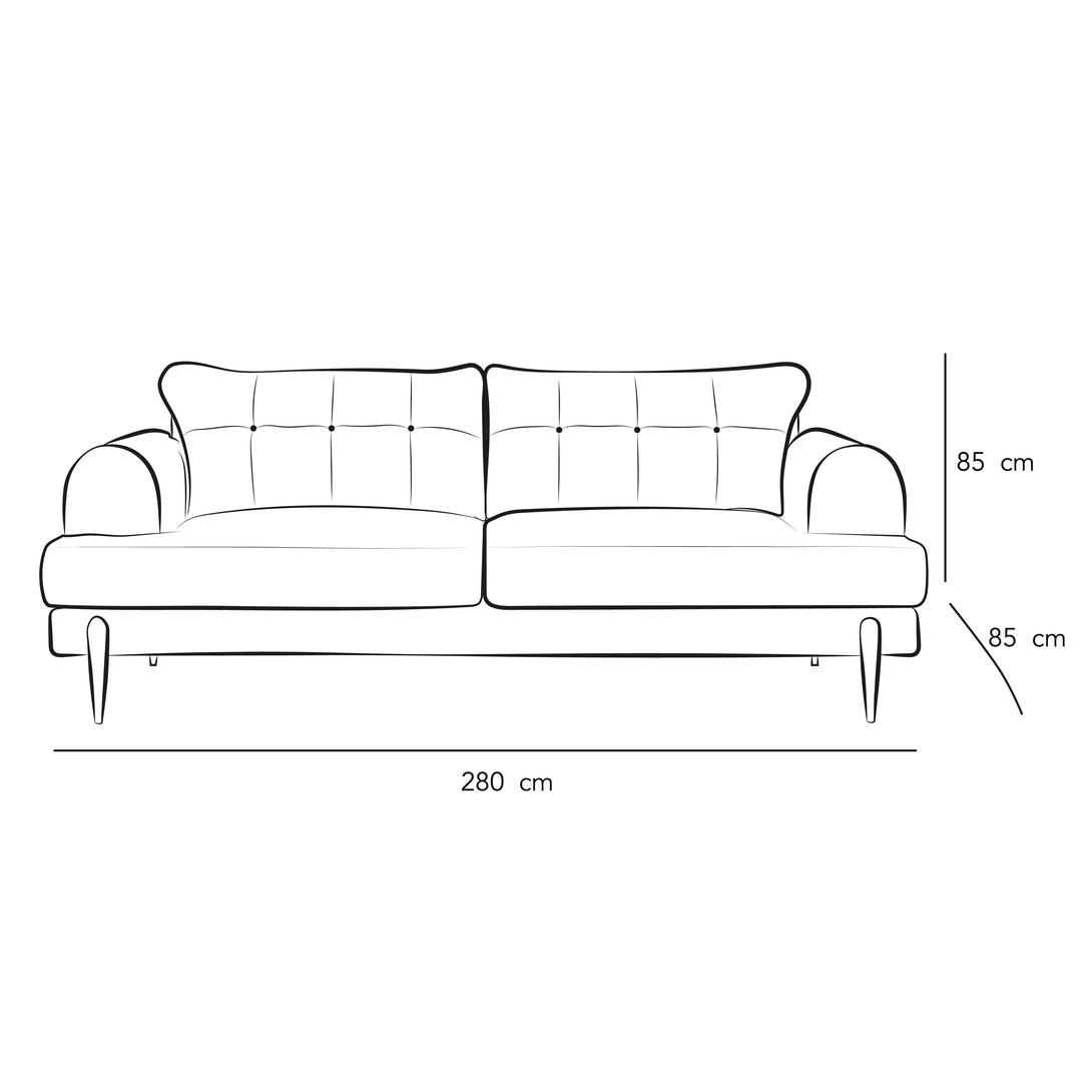 Emerald Enchantment: Green Velvet 3-Seater Sofa By Alhome - ALHOME