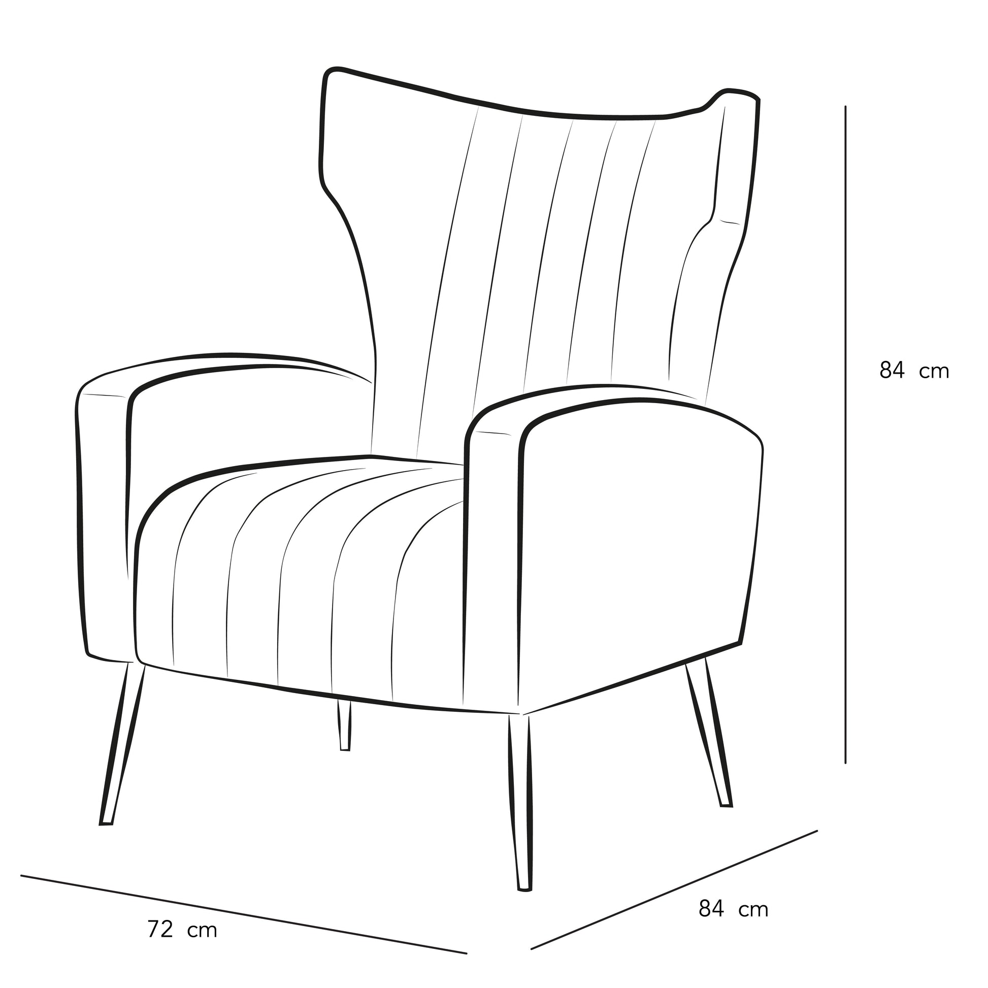 Sapphire Bliss: Blue Velvet Chair for Luxurious Relaxation By Alhome - ALHOME