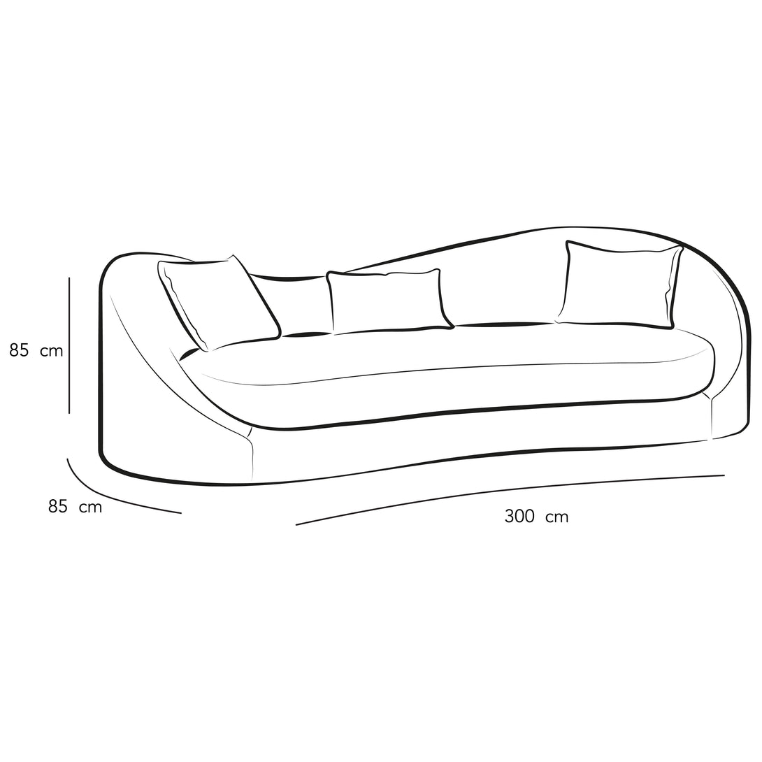 Cloud Nine: White Velvet 3-Seater Sofa for Ultimate Comfort By Alhome - ALHOME