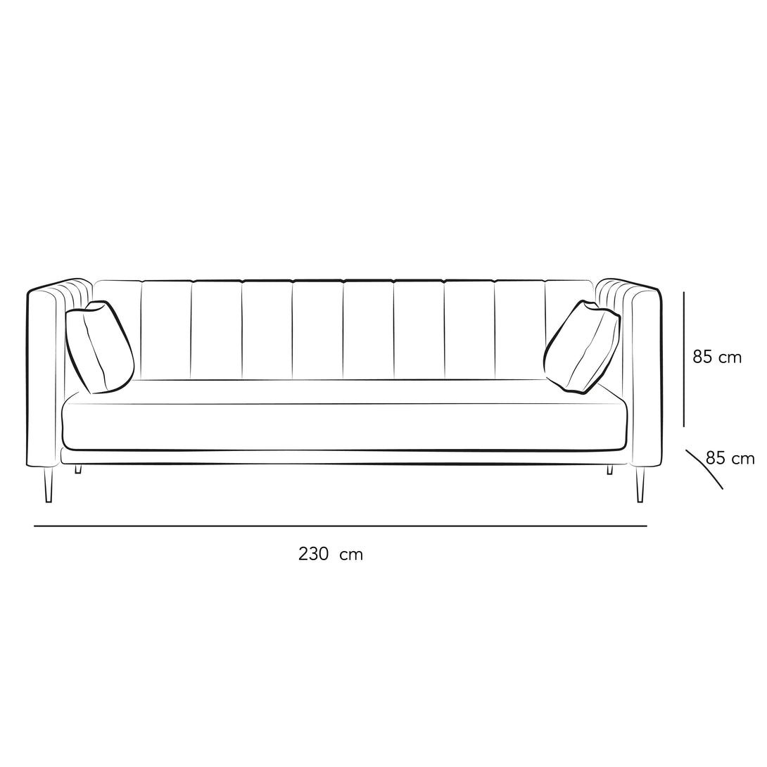 Sunny Splendor: Yellow Velvet 2-Seater Sofa By Alhome - ALHOME