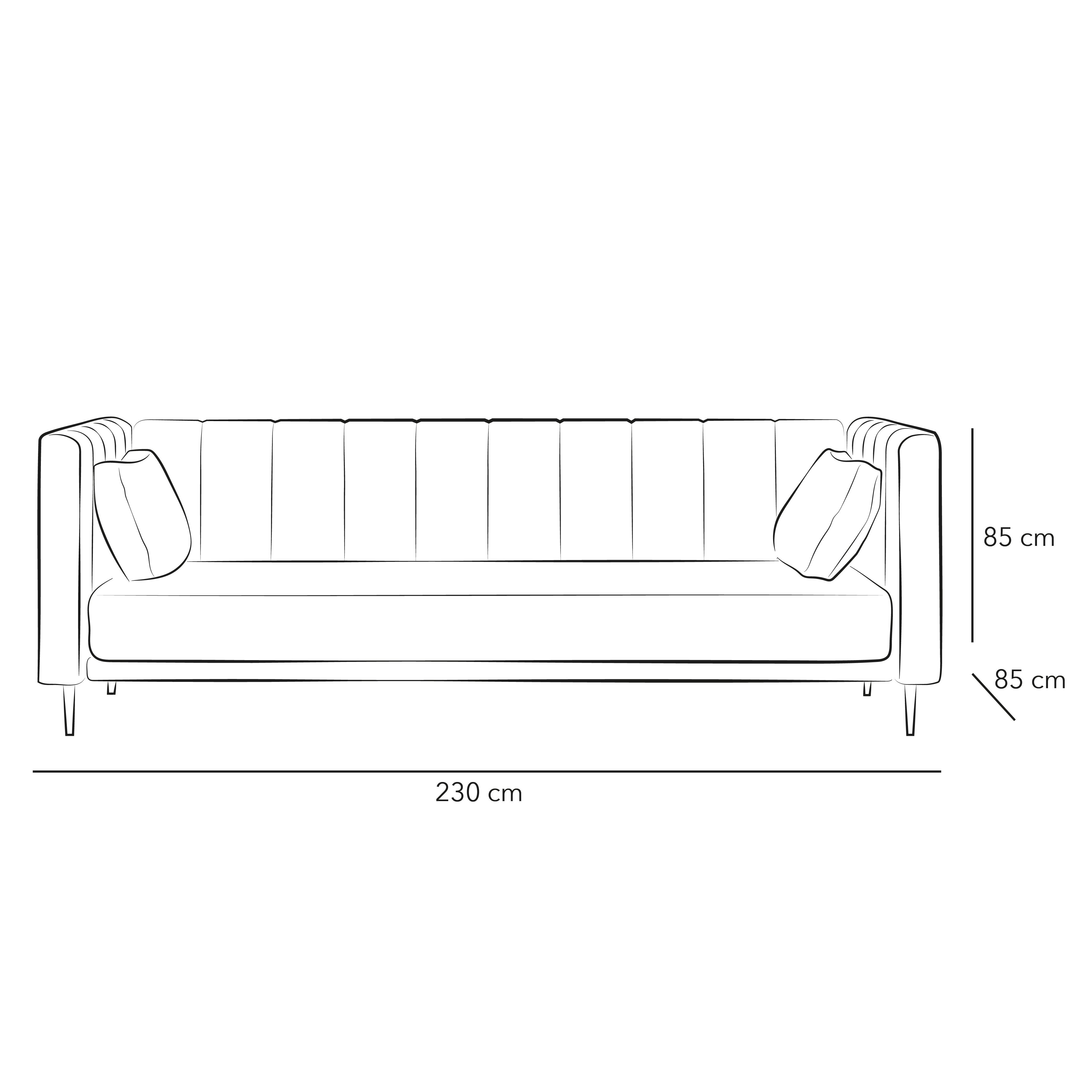 Sublime Simplicity: Beige Velvet 2-Seater Sofa By Alhome - ALHOME