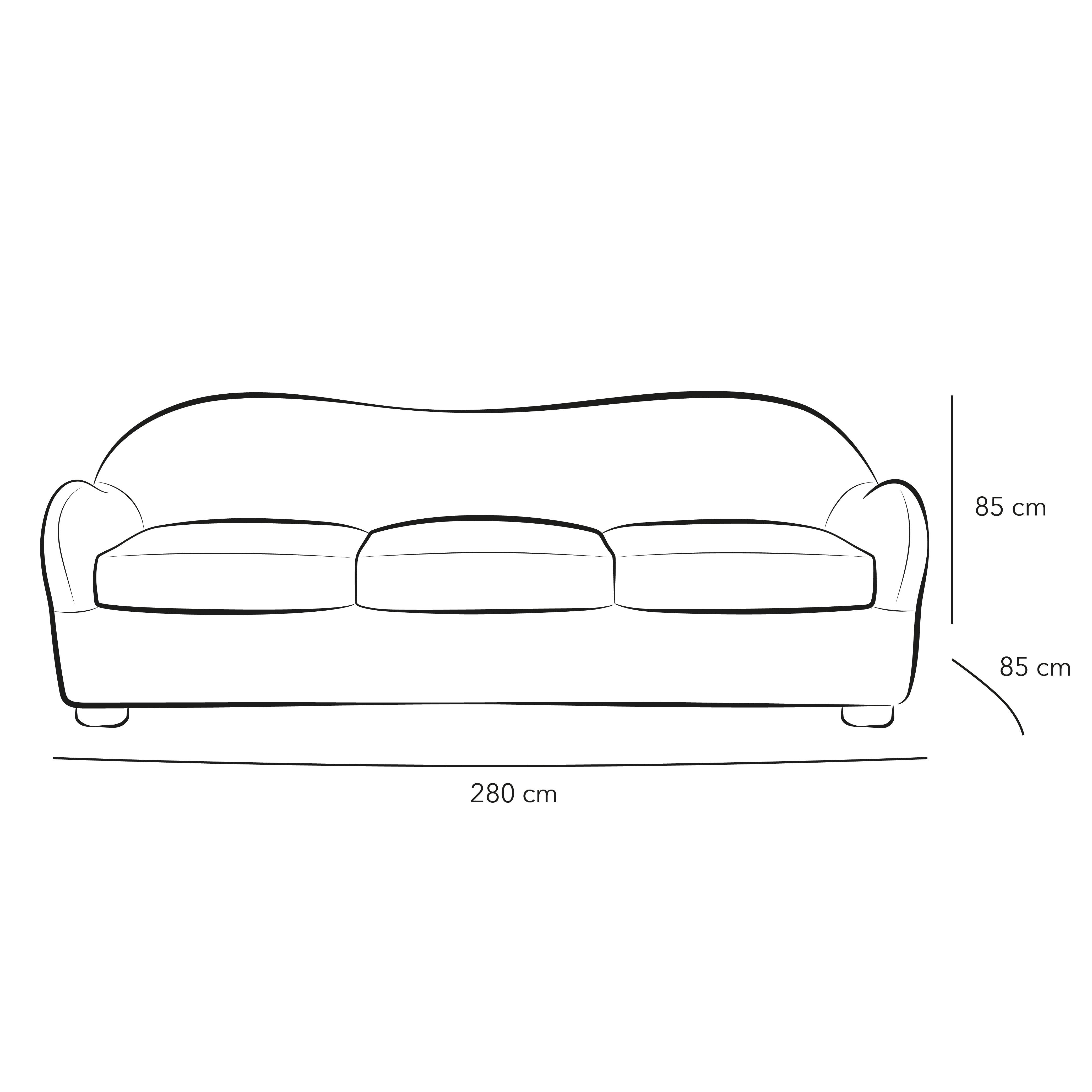 Deep Indulgence: Dark Blue Velvet 3-Seater Sofa By Alhome - ALHOME