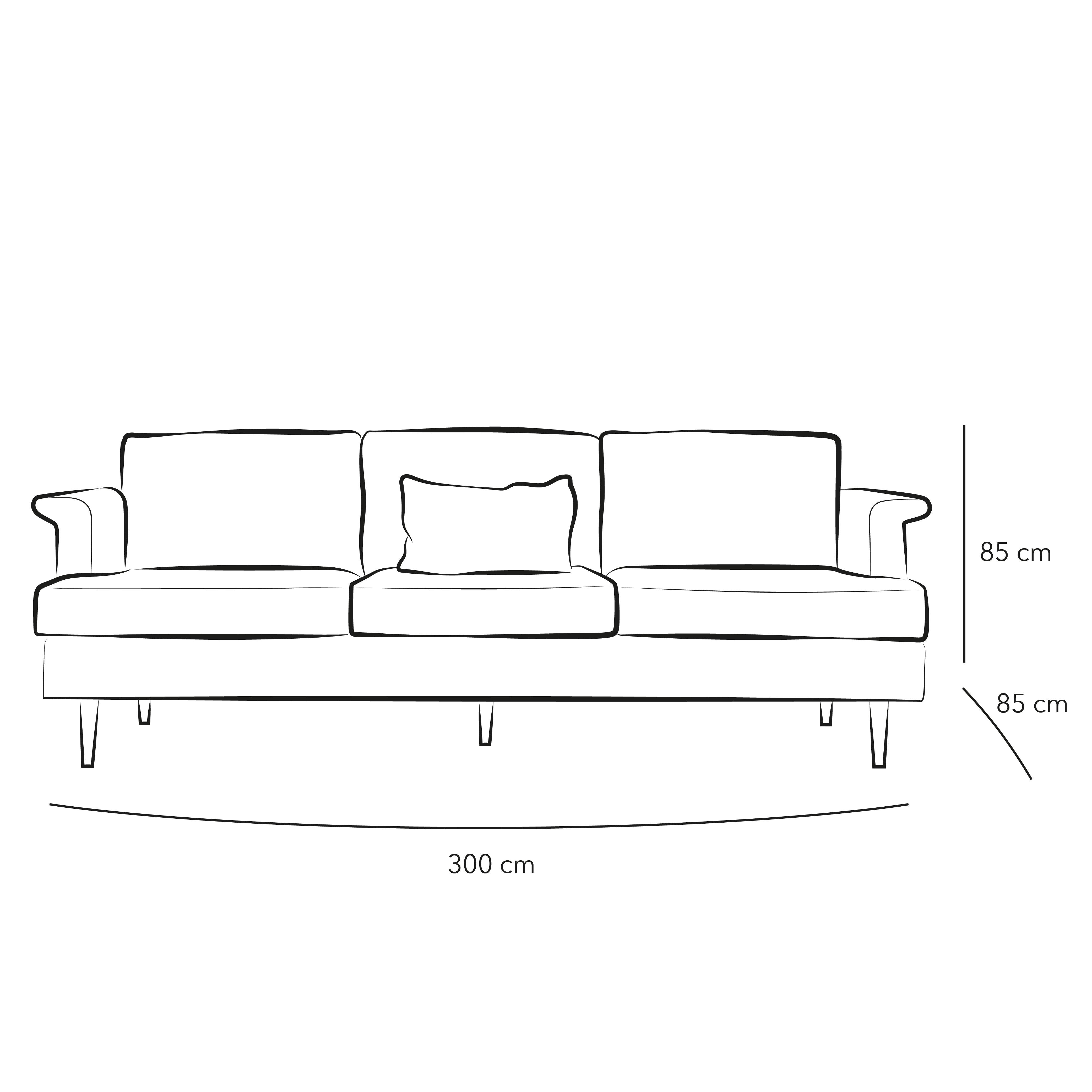 Deep Indigo Retreat: Dark Blue Linen 3-Seater Sofa By Alhome - ALHOME