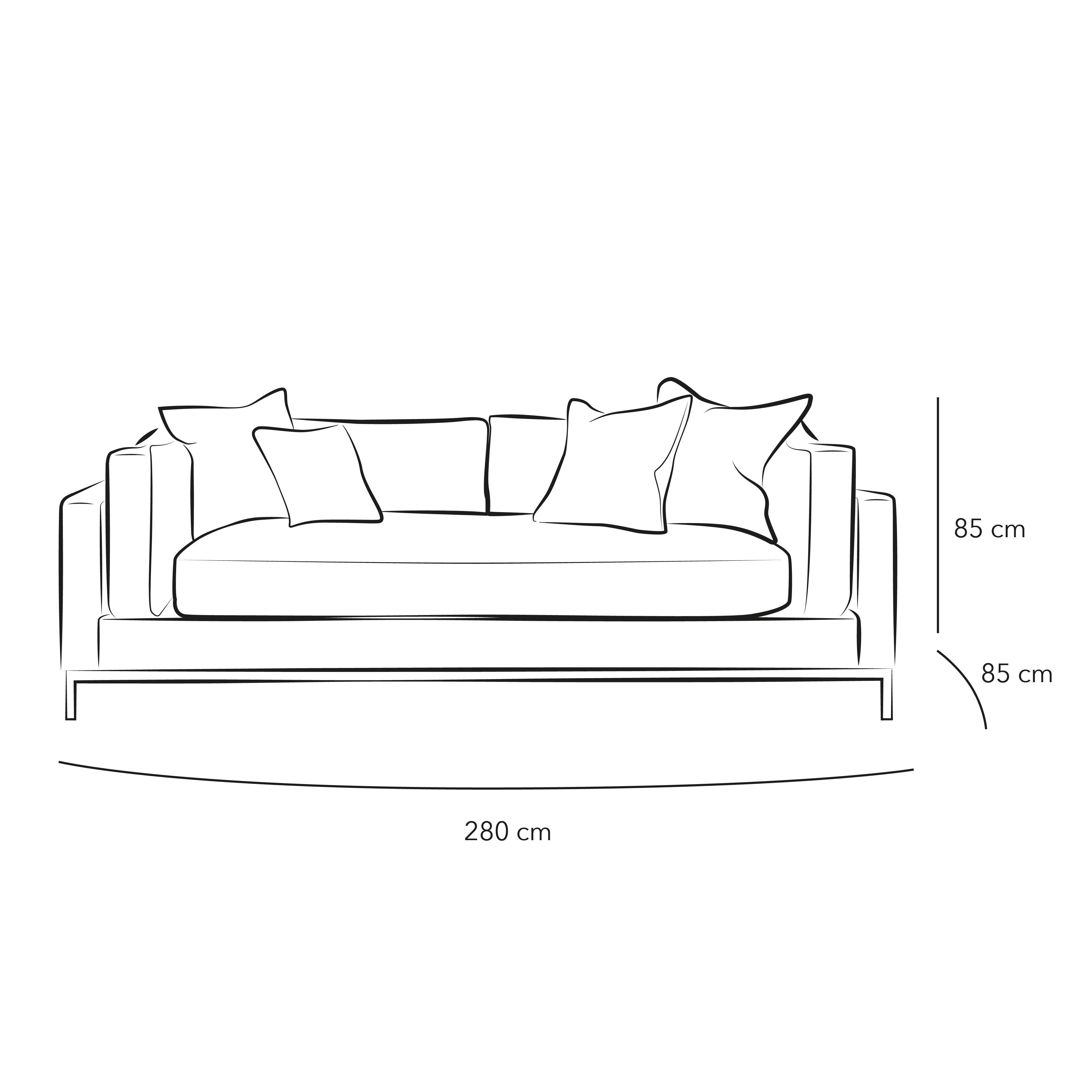 Timeless Elegance: Linen 3-Seater Sofa in Beige By Alhome - ALHOME