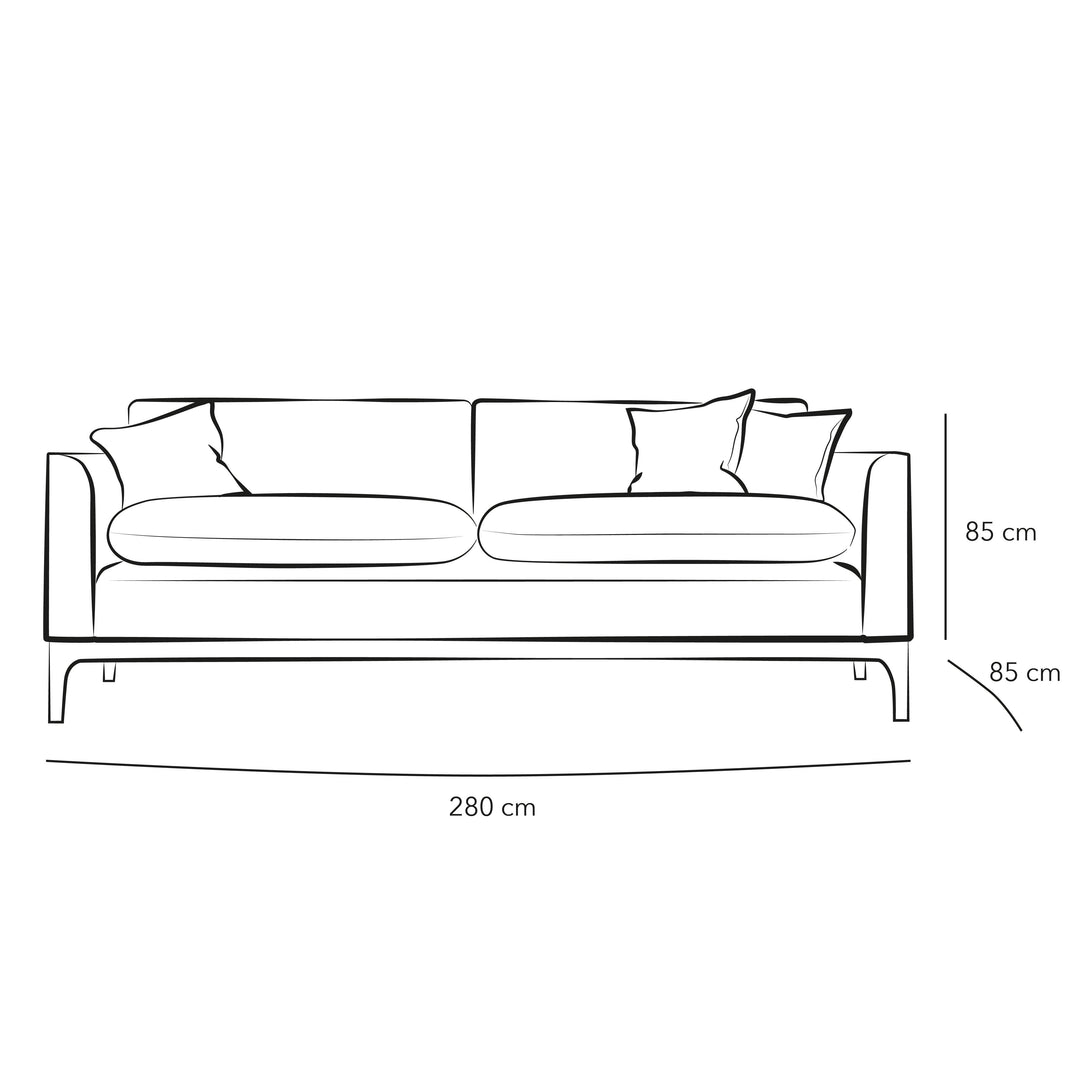 Contemporary Chic: 3-Seater Boucl Sofa in Crisp White By Alhome - ALHOME