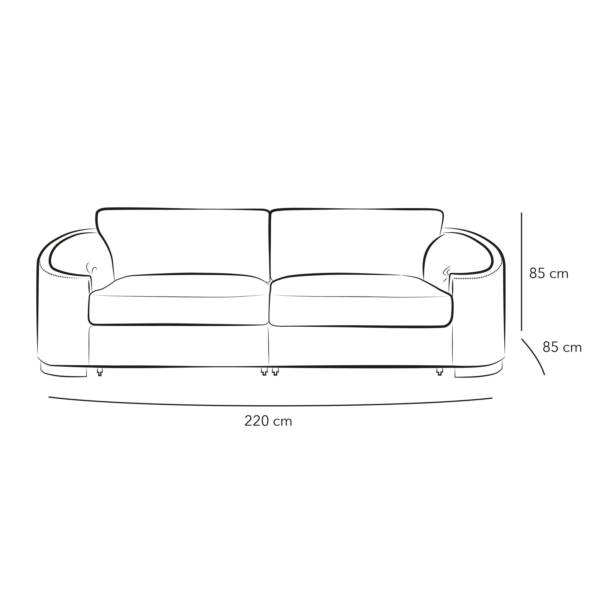 Modern Comfort: 2-Seater Linen Sofa in Stylish Gray By Alhome - ALHOME