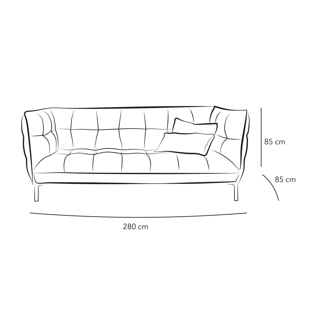 3-Seater Velvet Sofa in Sophisticated Gray By Alhome - 110111190 - ALHOME