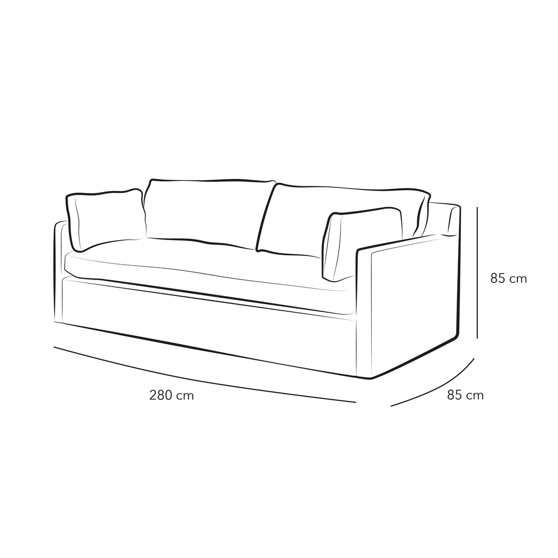 3-Seater Velvet Sofa in Elegant White By Alhome - ALHOME