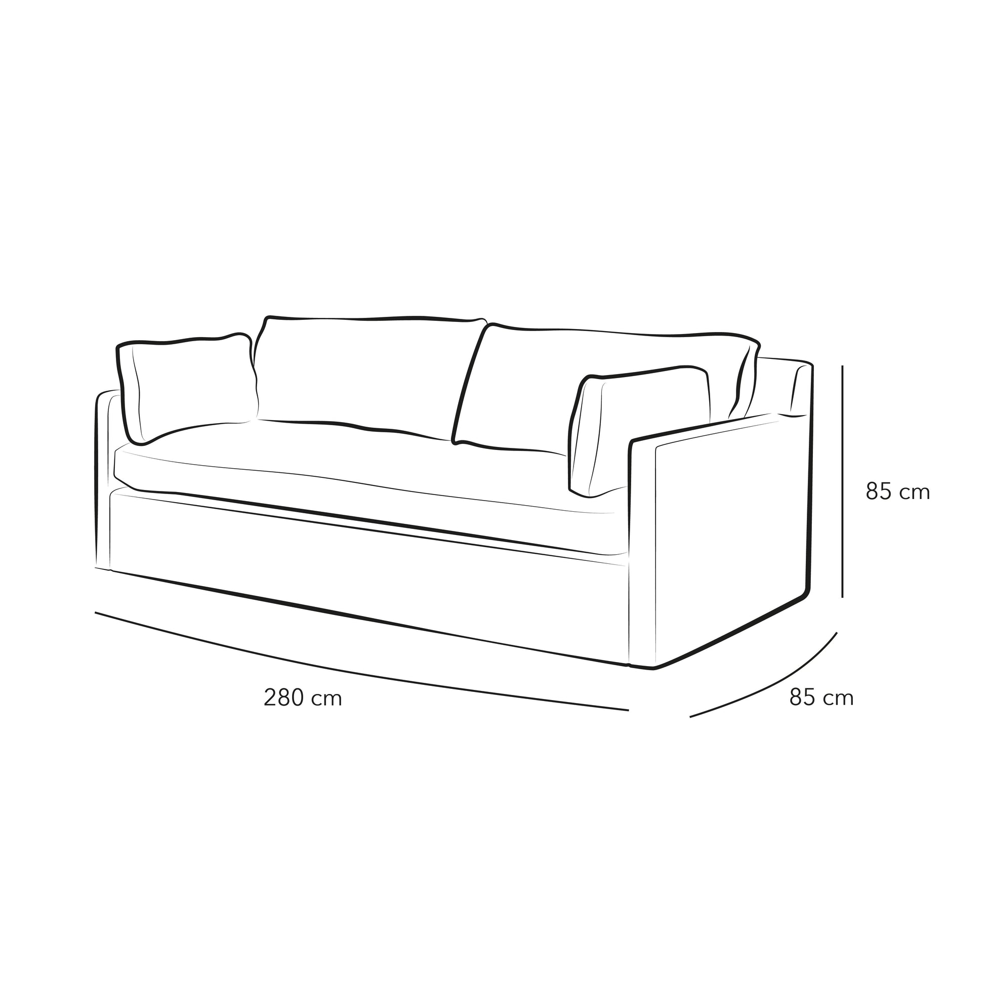 3-Seater Velvet Sofa in Elegant White By Alhome - ALHOME
