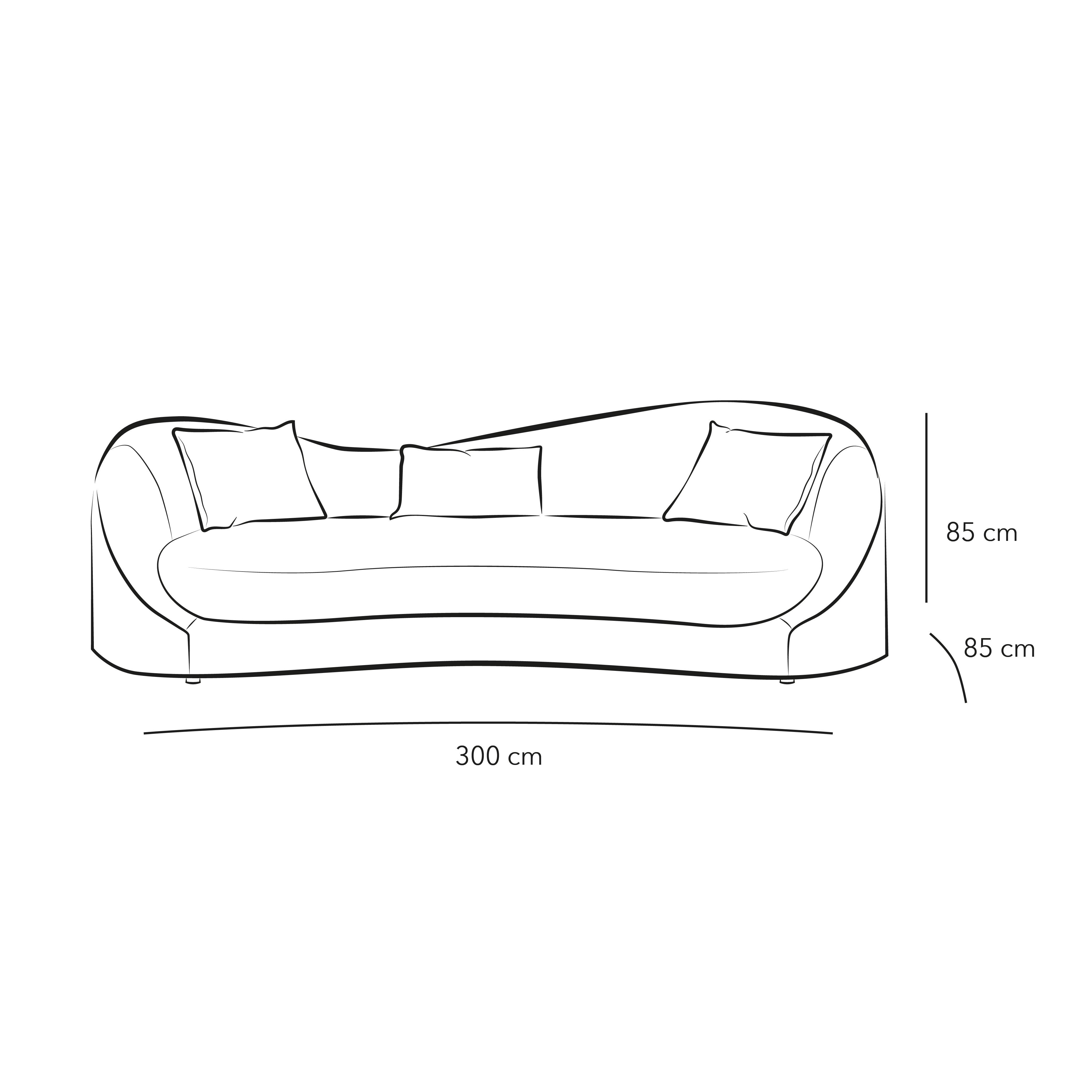 Velvet Opulence: 3-Seater Sofa in Elegant Gray By Alhome - ALHOME