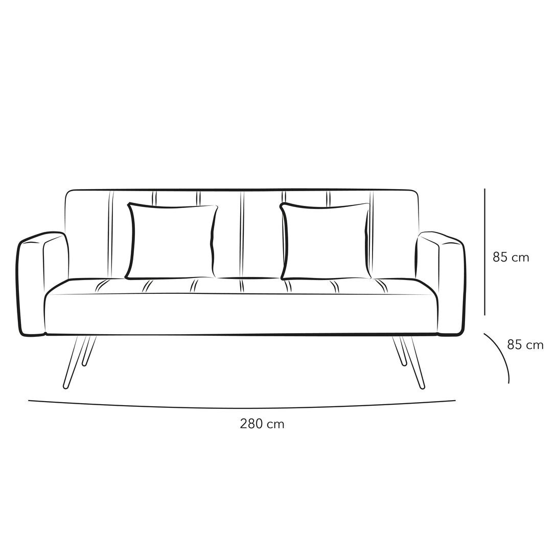 3-Seater Boucl√© Sofa in Elegant Beige By Alhome - 110111242 - ALHOME