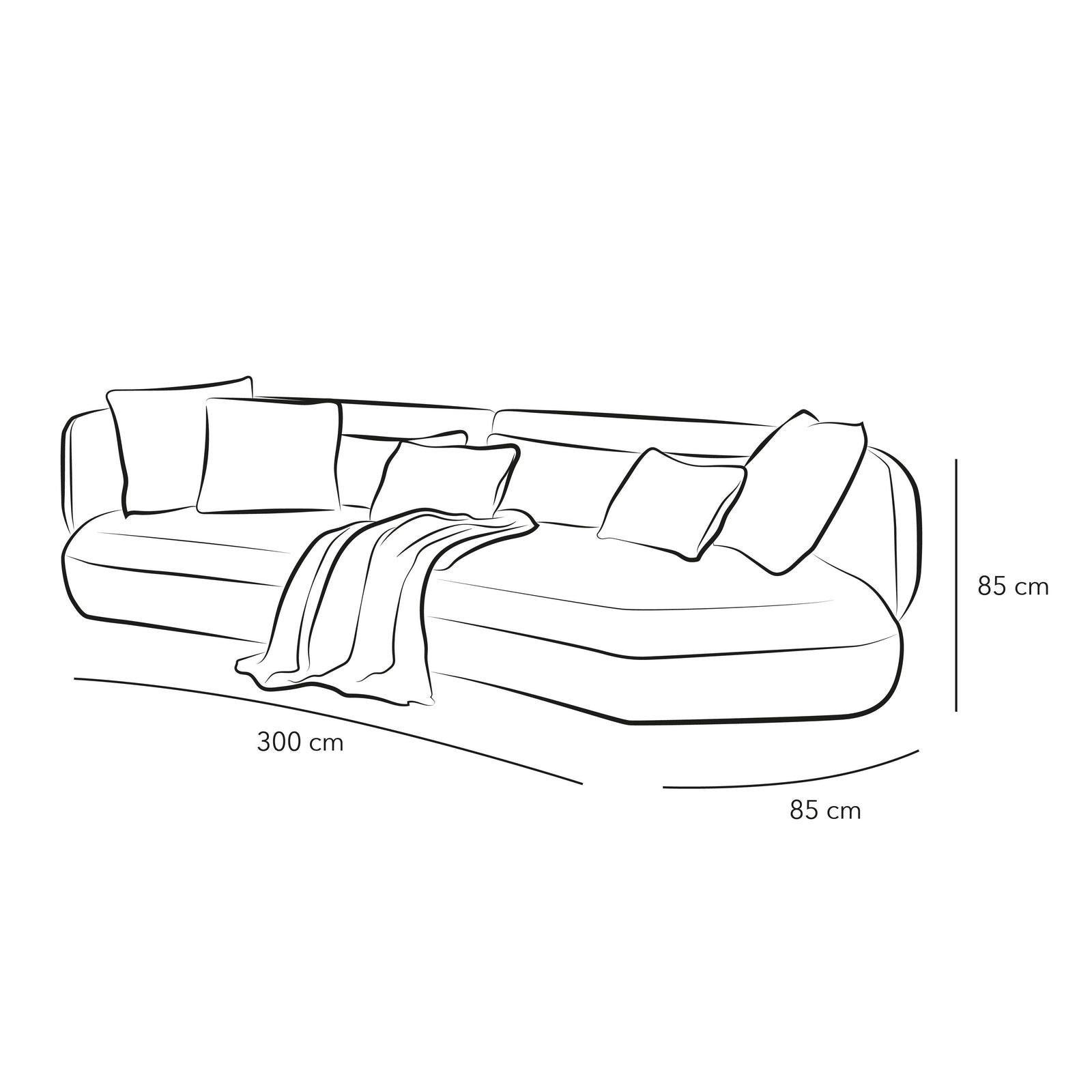 Modern Elegance: 3-Seater Bouclâˆڑآ© Sofa in Chic Grey By Alhome - ALHOME