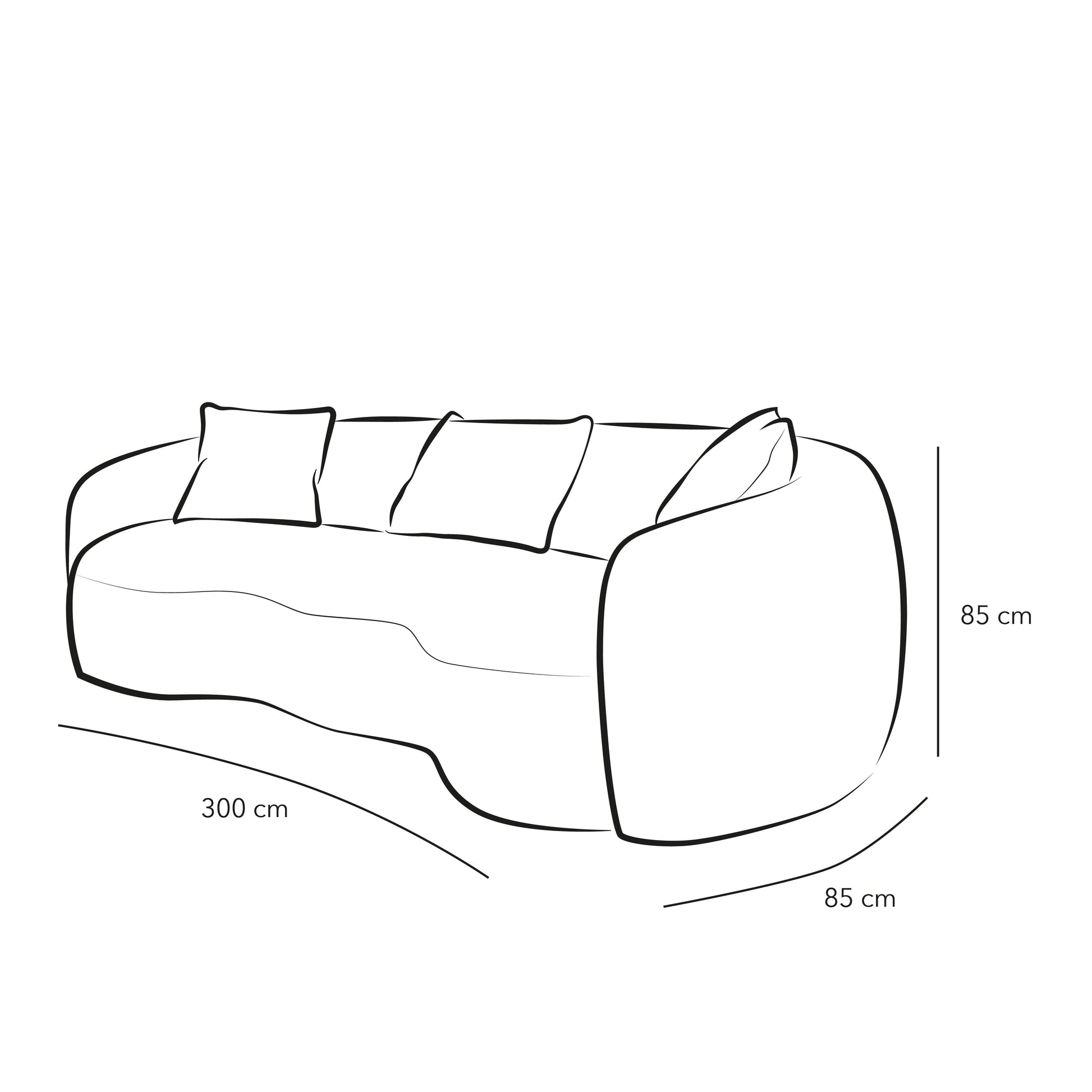 Energetic Orange 3-Seater Bouclâˆڑآ© Sofa By Alhome - ALHOME