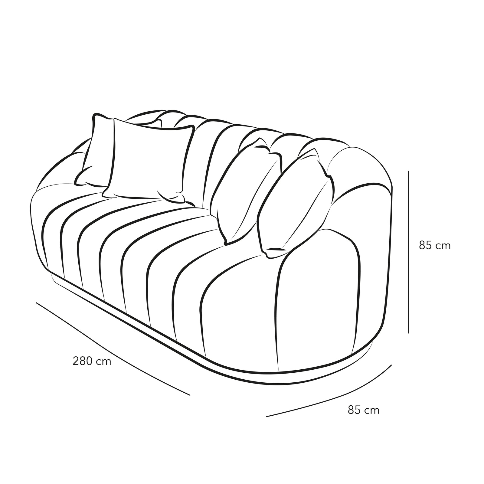 Indigo Allure: 3-Seater Bouclâˆڑآ© Sofa in Rich Blue By Alhome - ALHOME