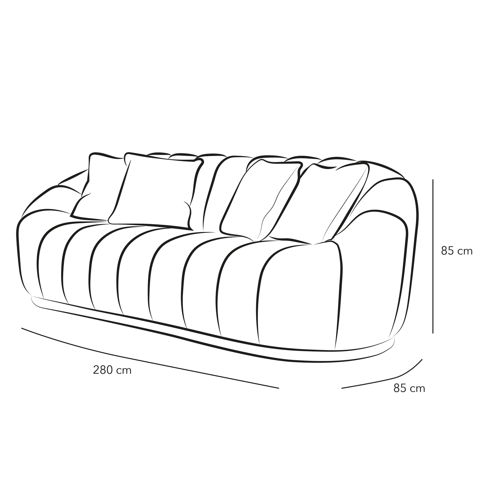 3-Seater Bouclâˆڑآ© Sofa in Classic Beige By Alhome - ALHOME