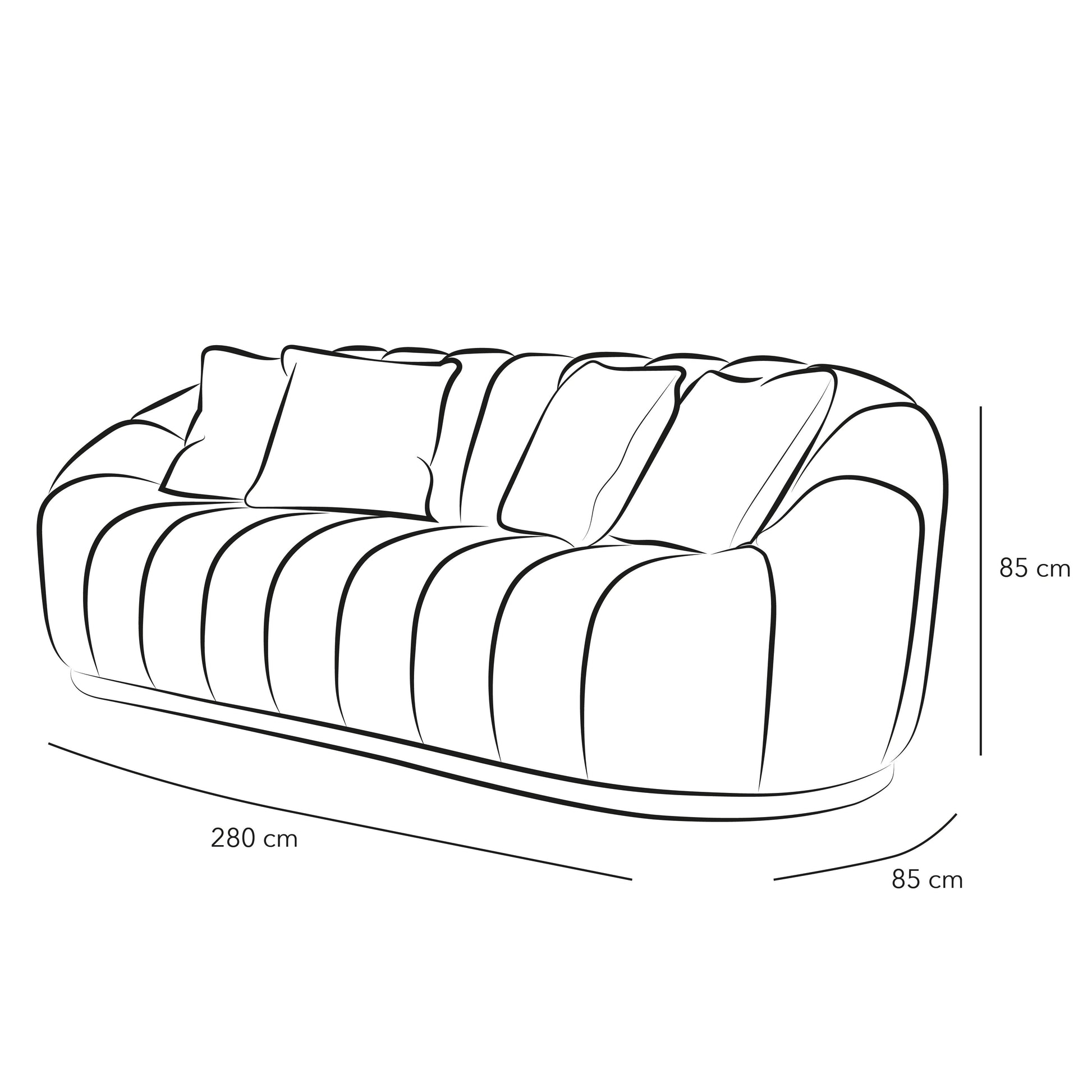 3-Seater Bouclâˆڑآ© Sofa in Classic Beige By Alhome - ALHOME