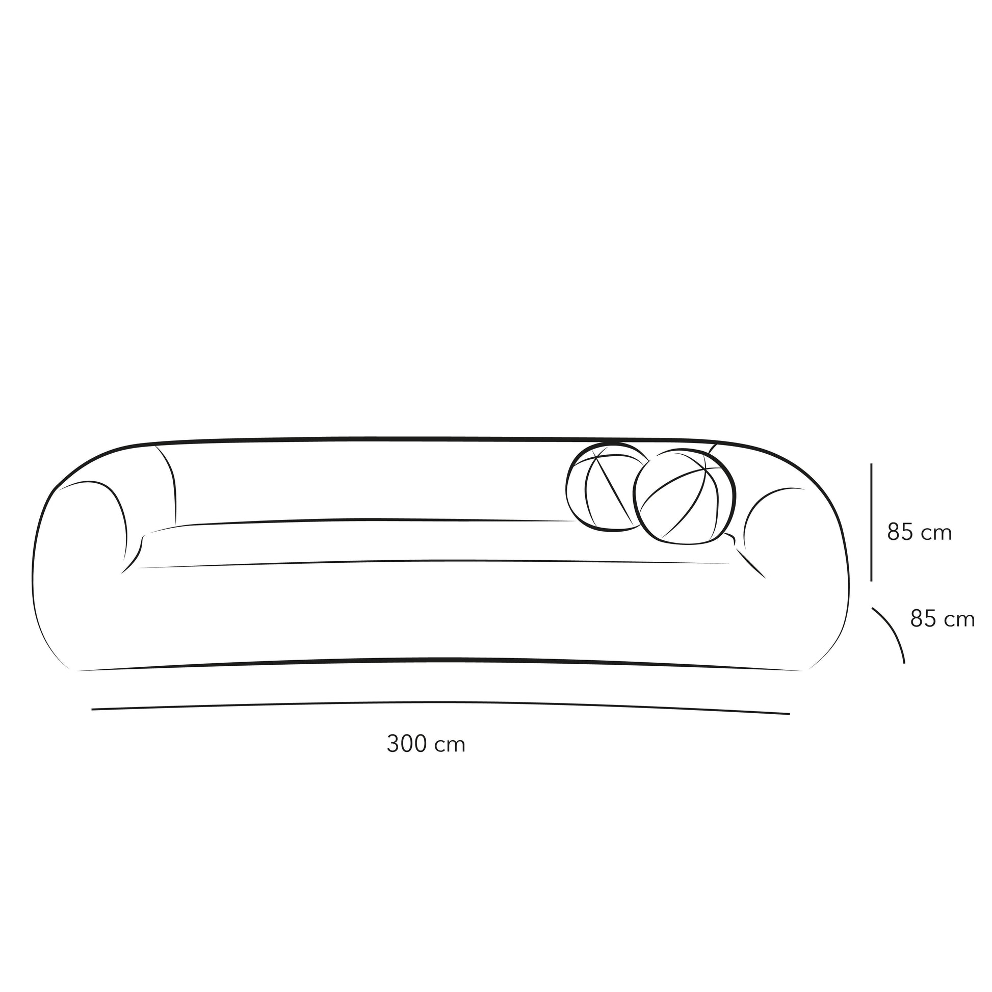 Contemporary Elegance: 3-Seater Bouclâˆڑآ© Sofa in Grey By Alhome - ALHOME