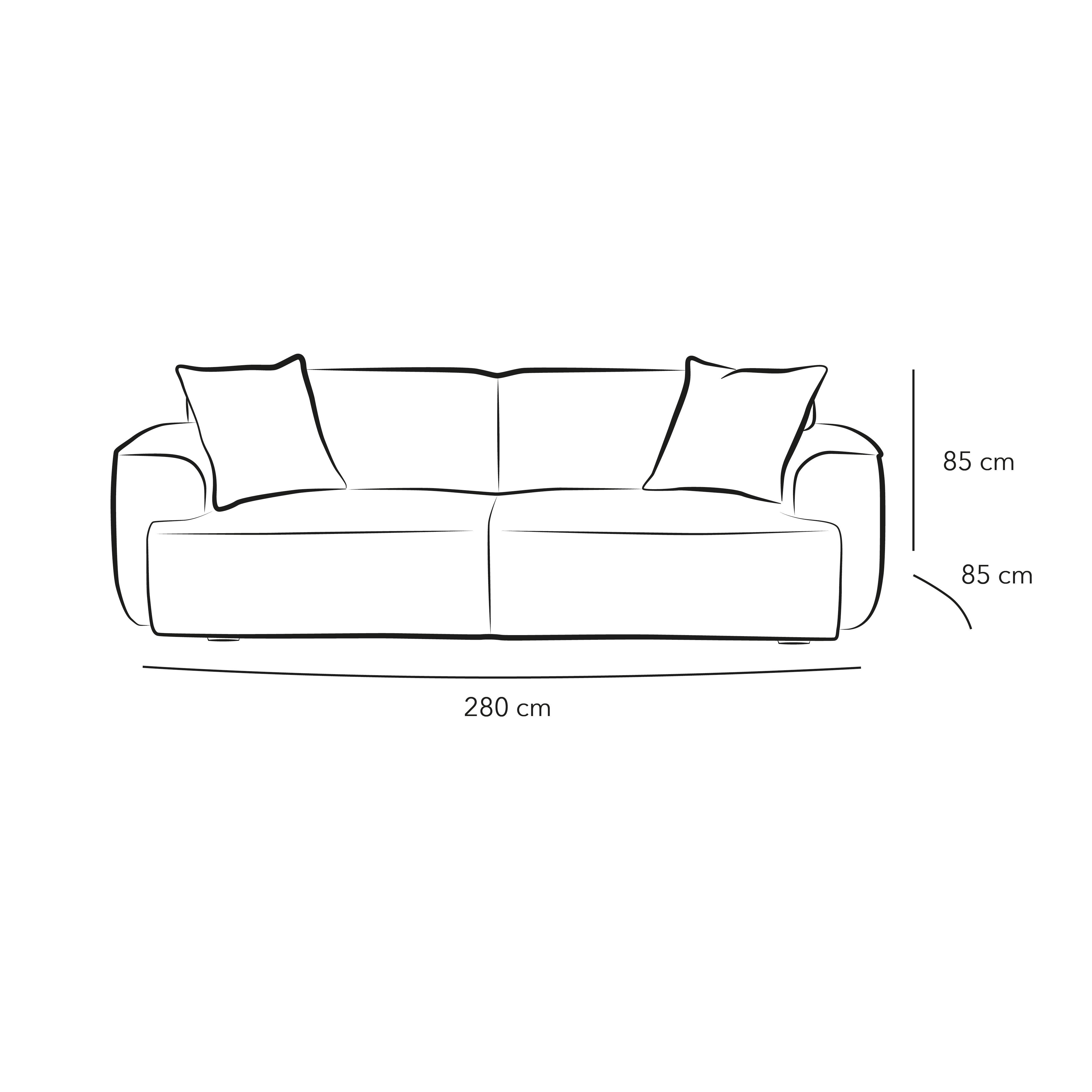 Chic Comfort in Camel: 3-Seater Bouclâˆڑآ© Sofa By Alhome - ALHOME