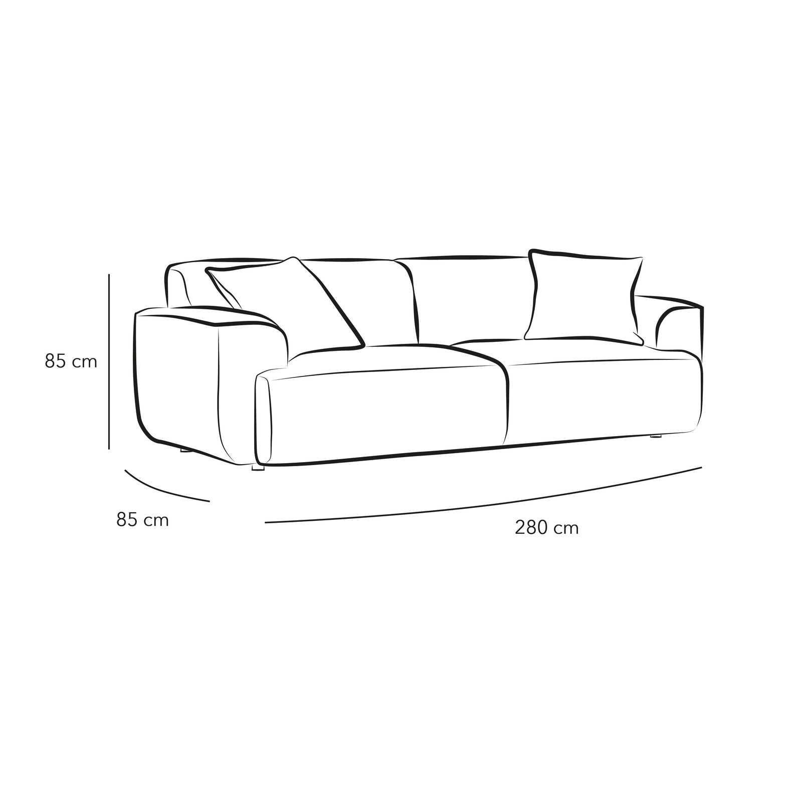 Modern Elegance: 3-Seater Bouclâˆڑآ© Sofa in Grey By Alhome - ALHOME