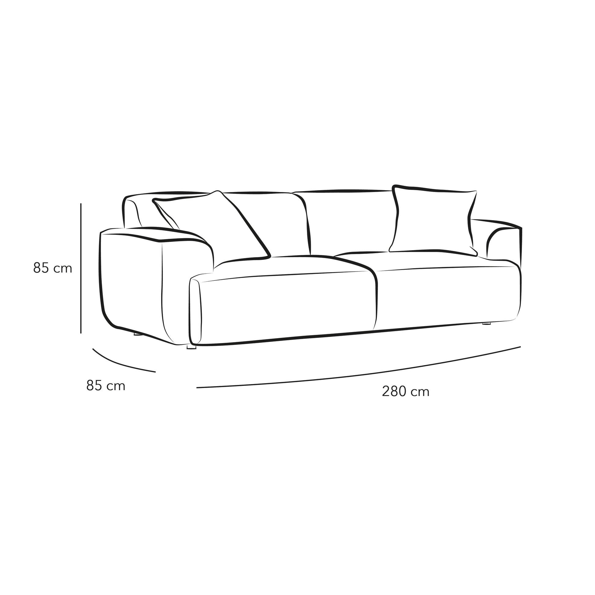 Modern Elegance: 3-Seater Bouclâˆڑآ© Sofa in Grey By Alhome - ALHOME