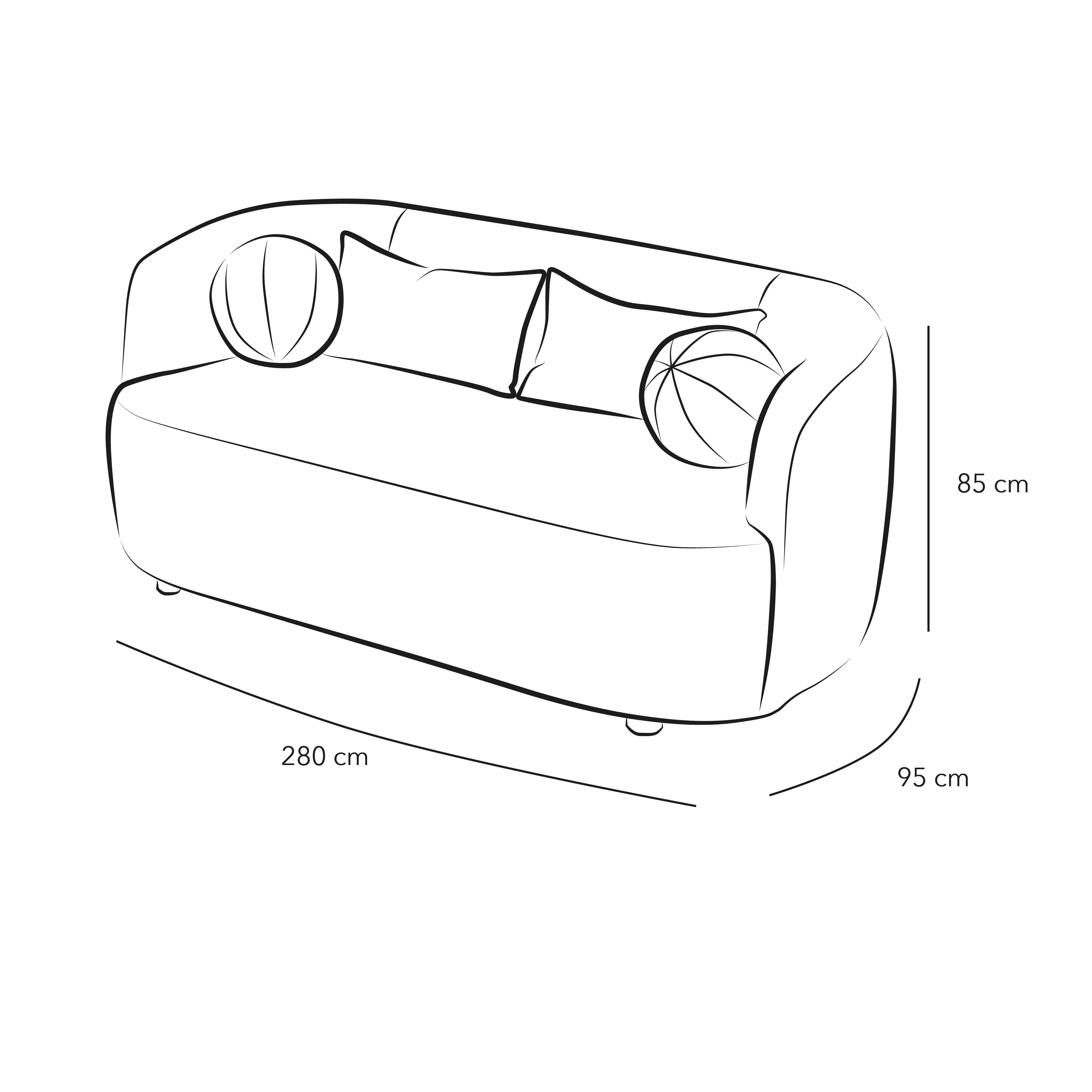 Timeless Chic: 3-Seater Boucl√© Sofa in Beige By Alhome - 110111297 - ALHOME