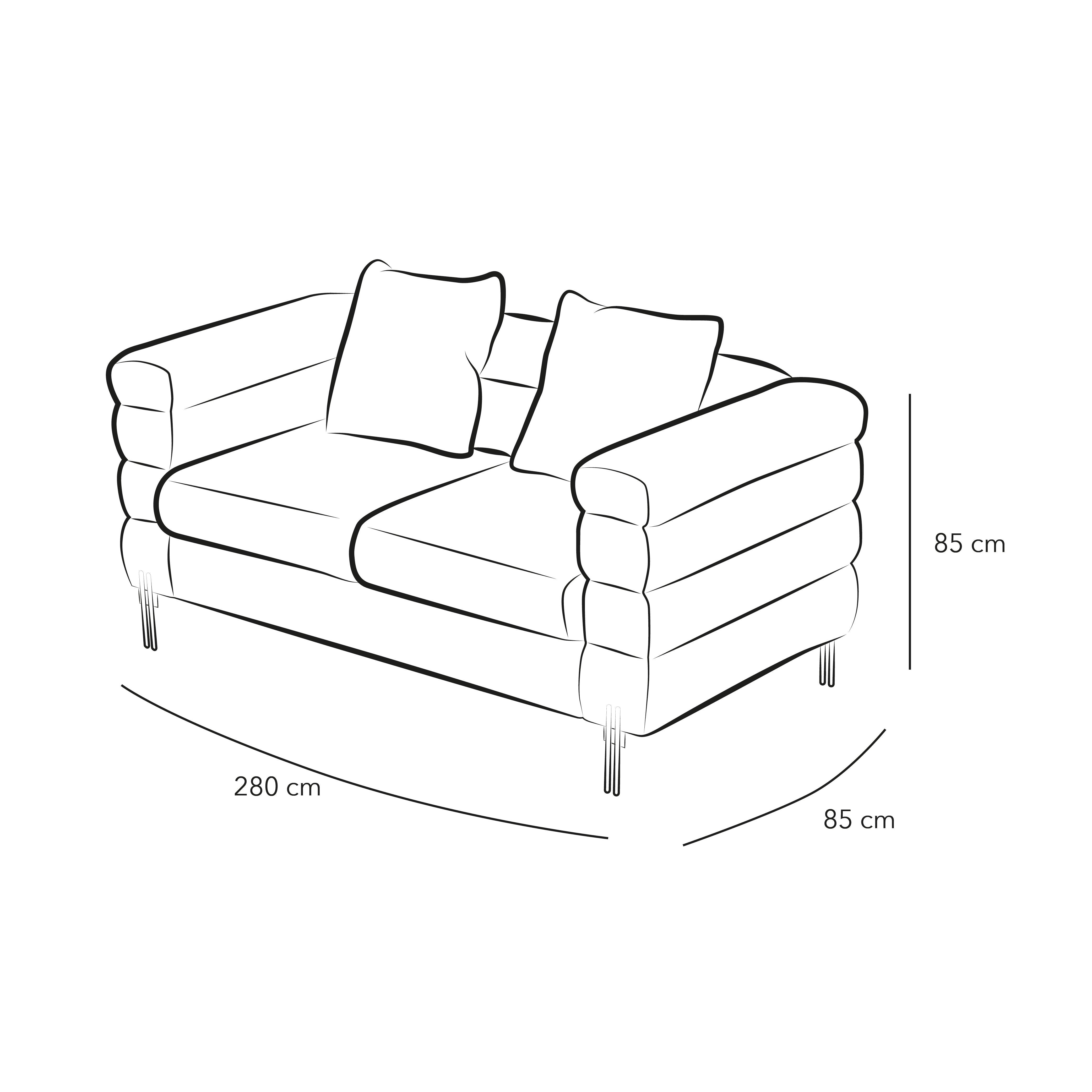 Modern Sophistication: 3-Seater Boucl√© Sofa in Gray By Alhome - ALHOME