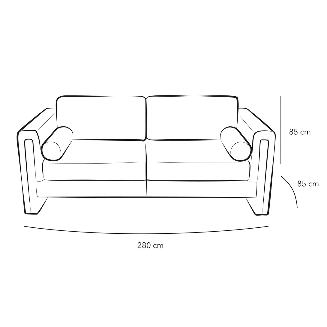 Sublime Comfort: 3-Seater Boucl√© Sofa in Beige By Alhome - ALHOME