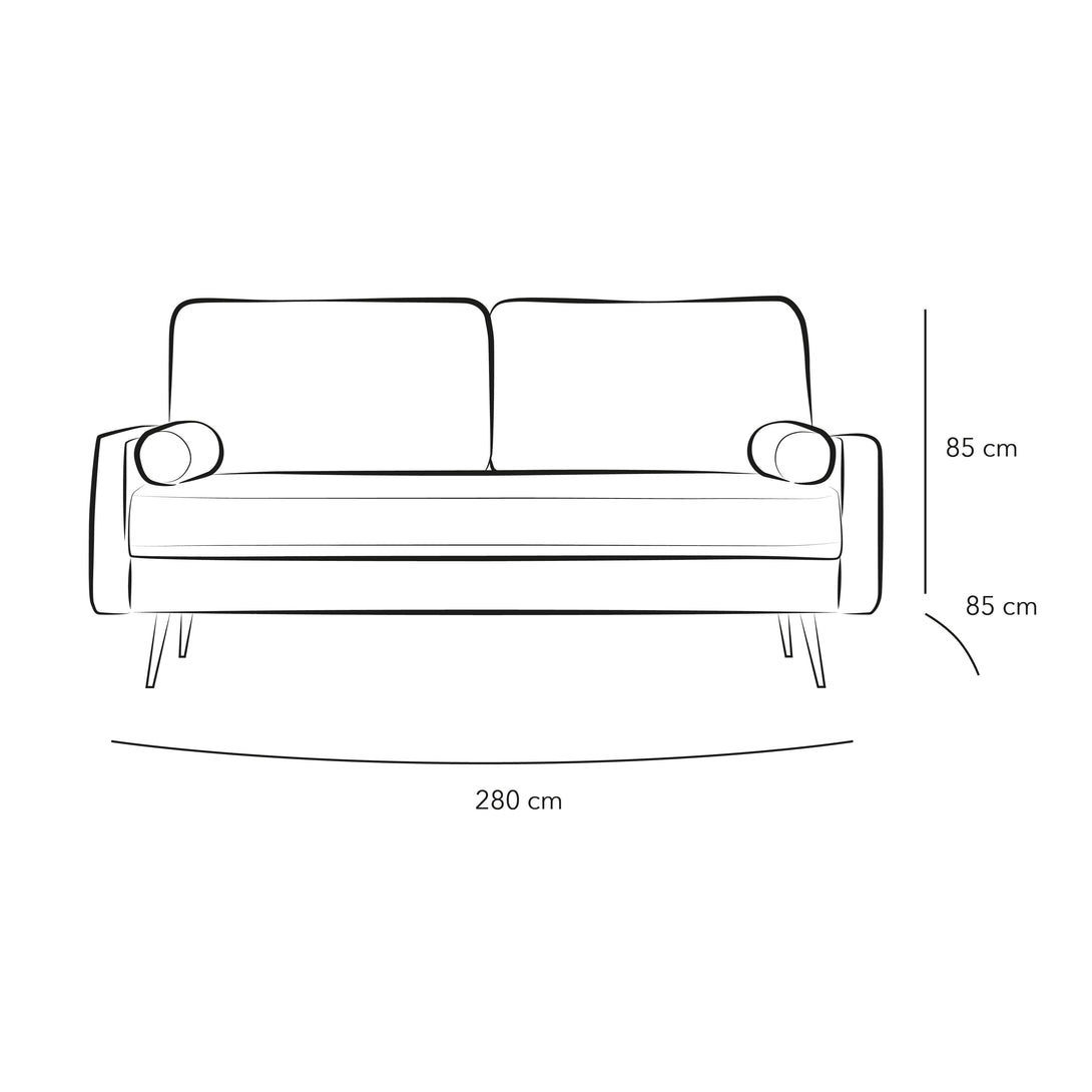 Chic Comfort: 3-Seater Boucl√© Sofa in Beige By Alhome - ALHOME