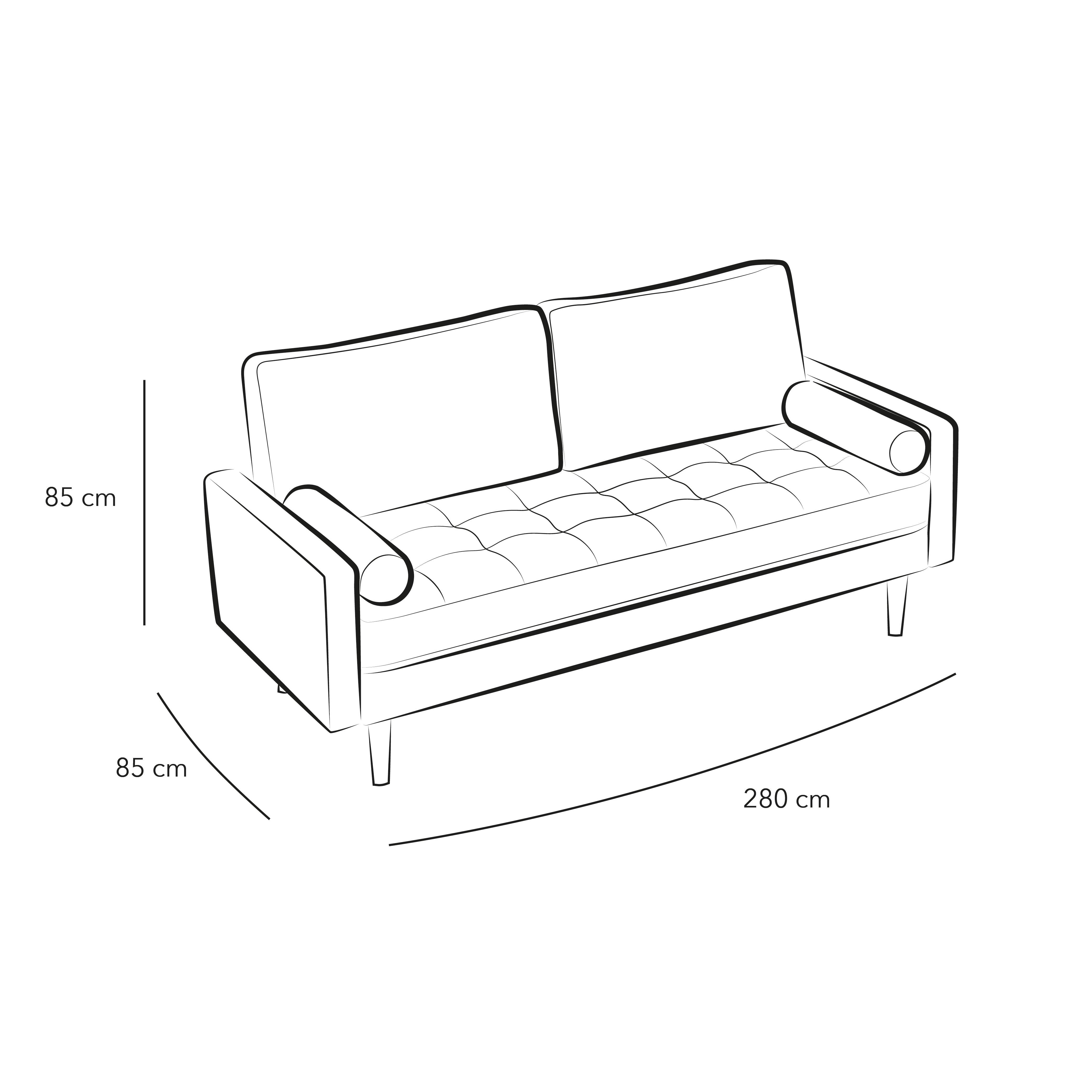 Luxury in Every Thread: 3-Seater Chanel Fabric Sofa in Camel By Alhome - ALHOME