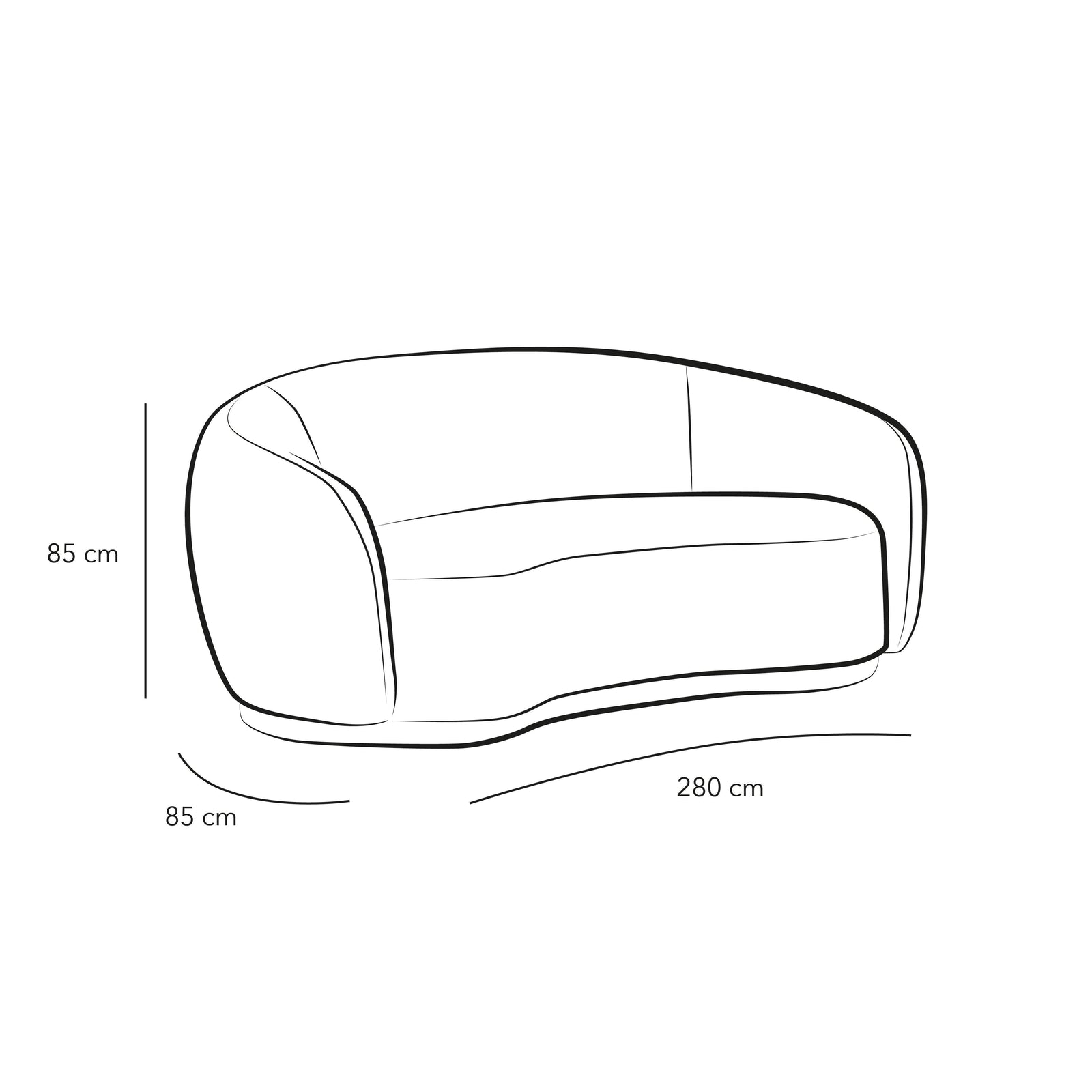 Grey Boucl√© 3-Seater Sofa By Alhome - ALHOME