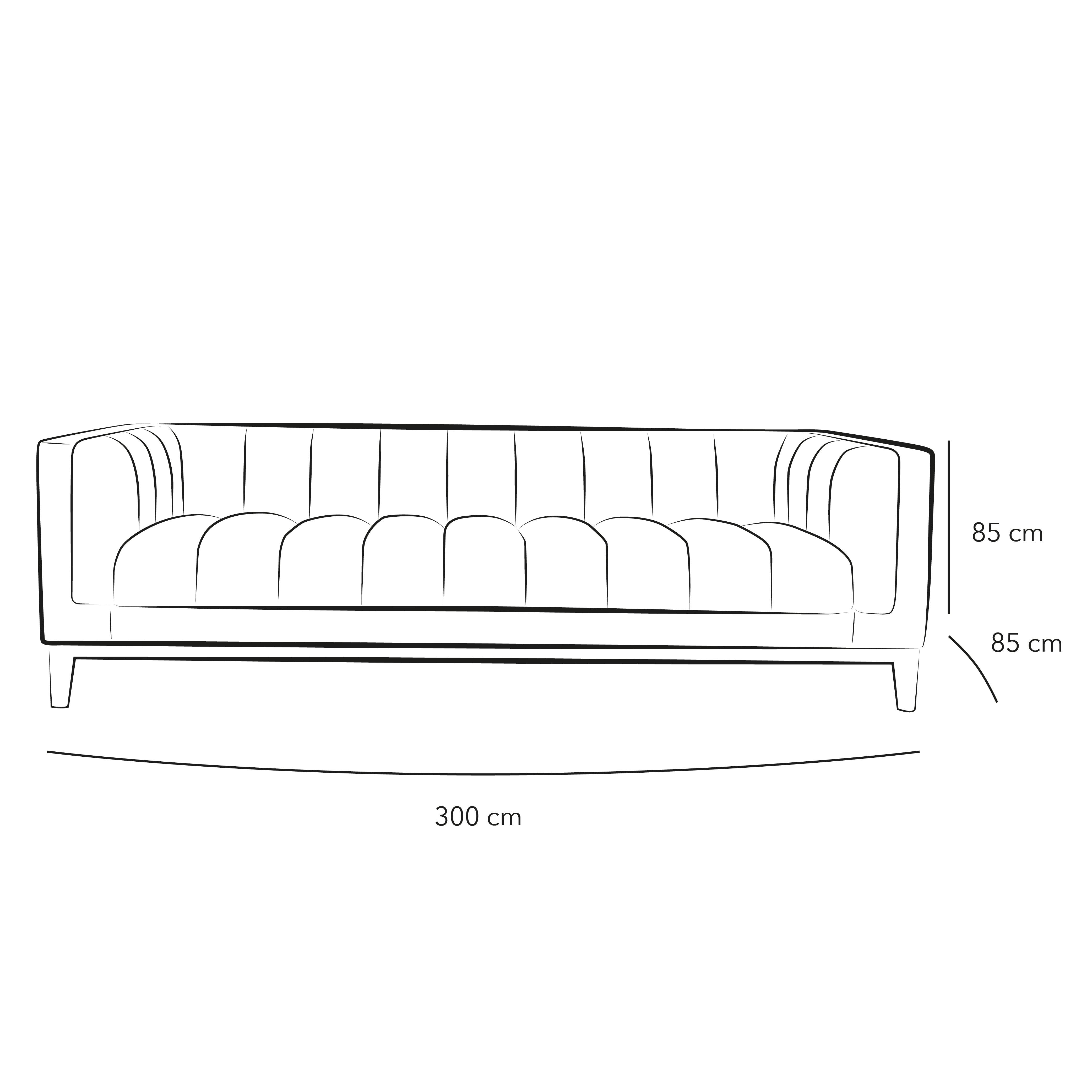 3-Seater Green Velvet Sofa By Alhome - ALHOME