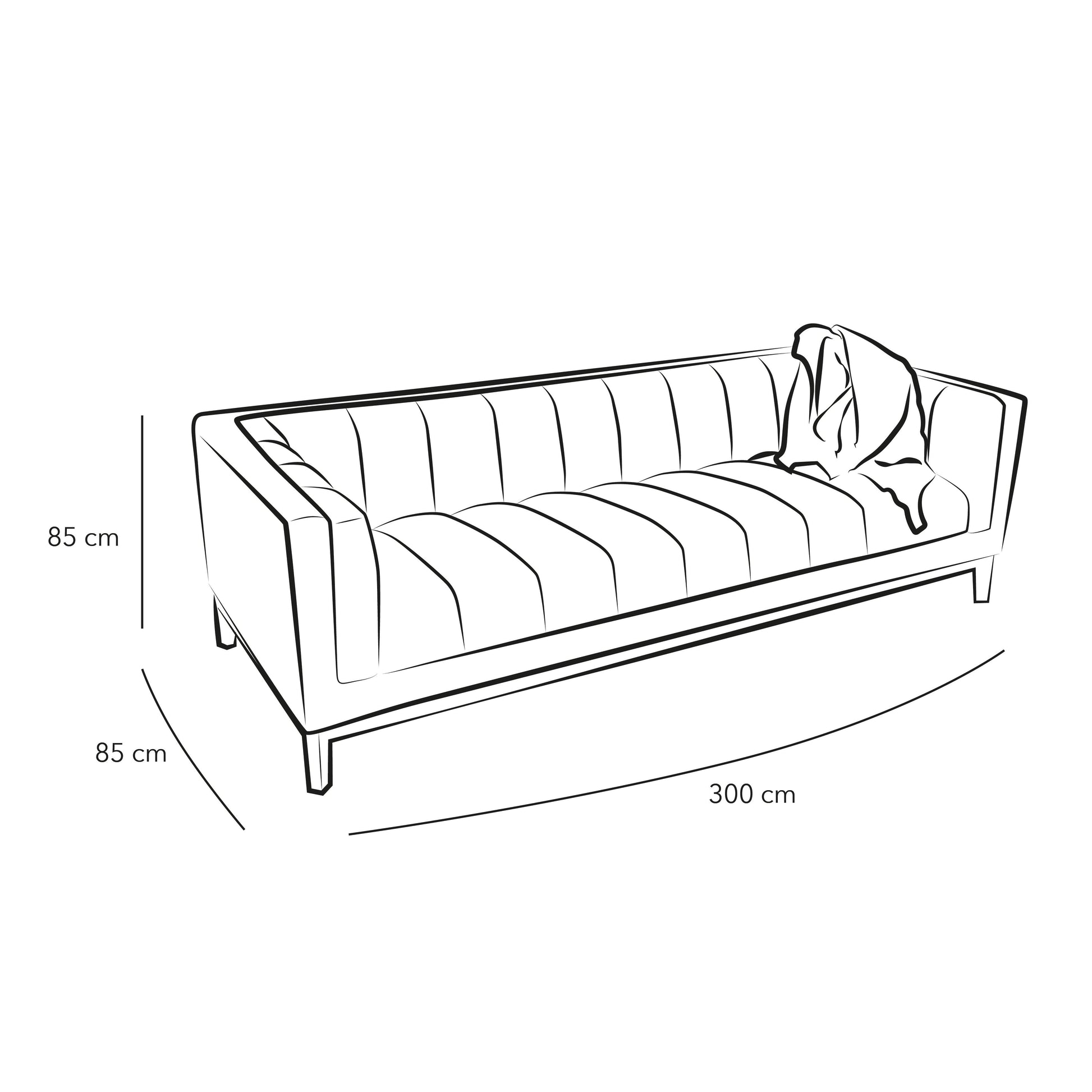 3-Seater Orange Velvet Sofa By Alhome - ALHOME