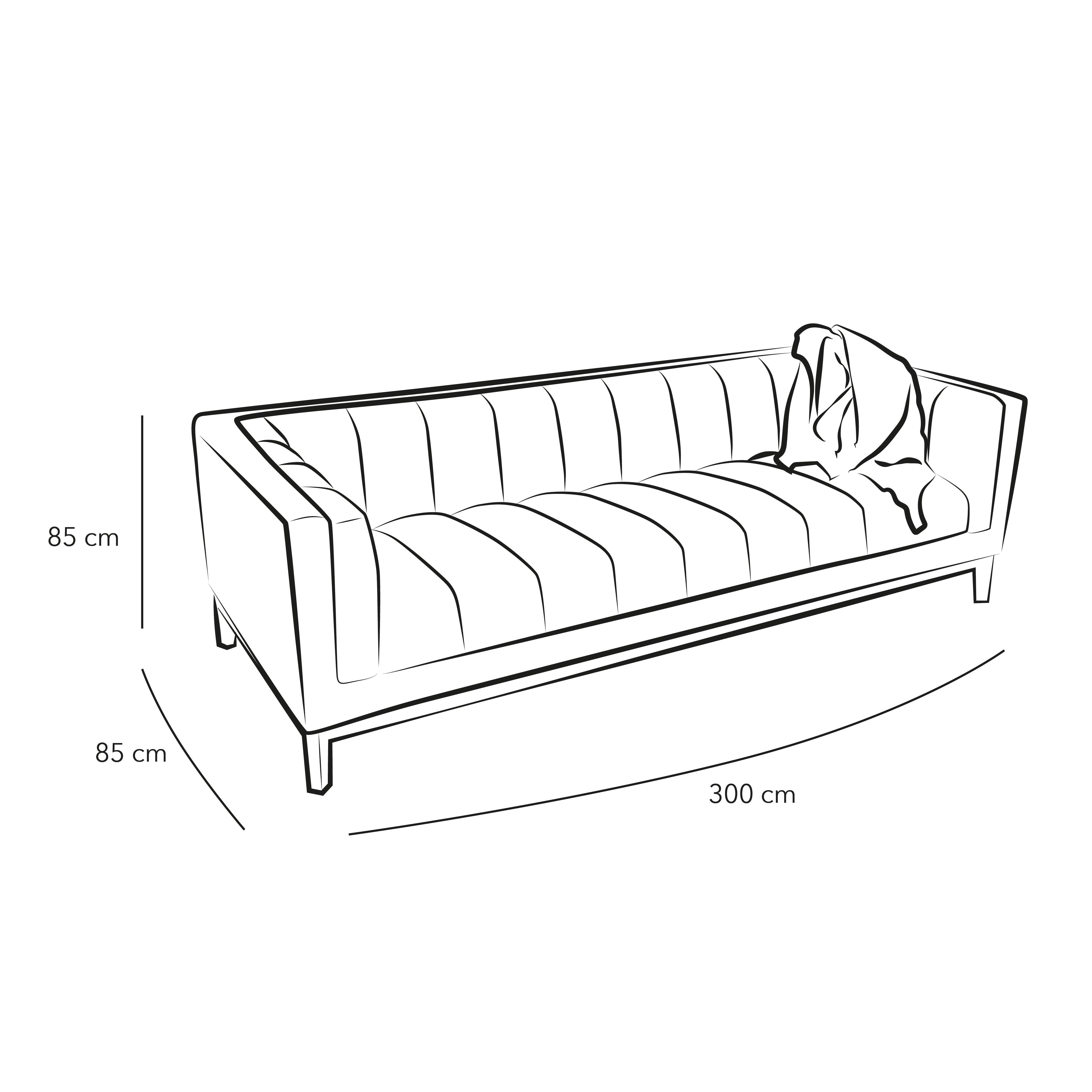 3-Seater Orange Velvet Sofa By Alhome - ALHOME