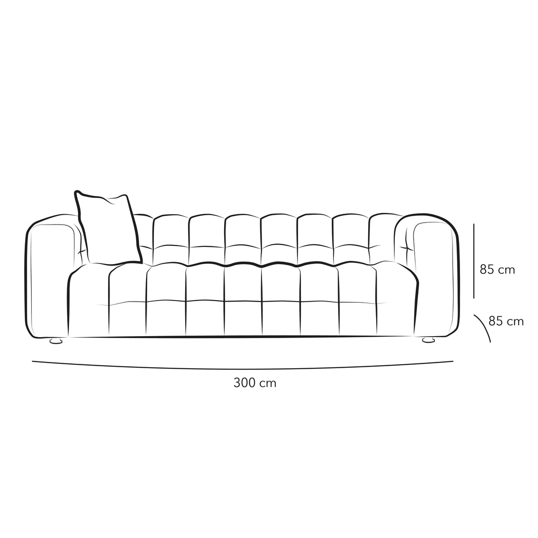 3-Seater Beige Boucl Sofa By Alhome - 110111332 - ALHOME